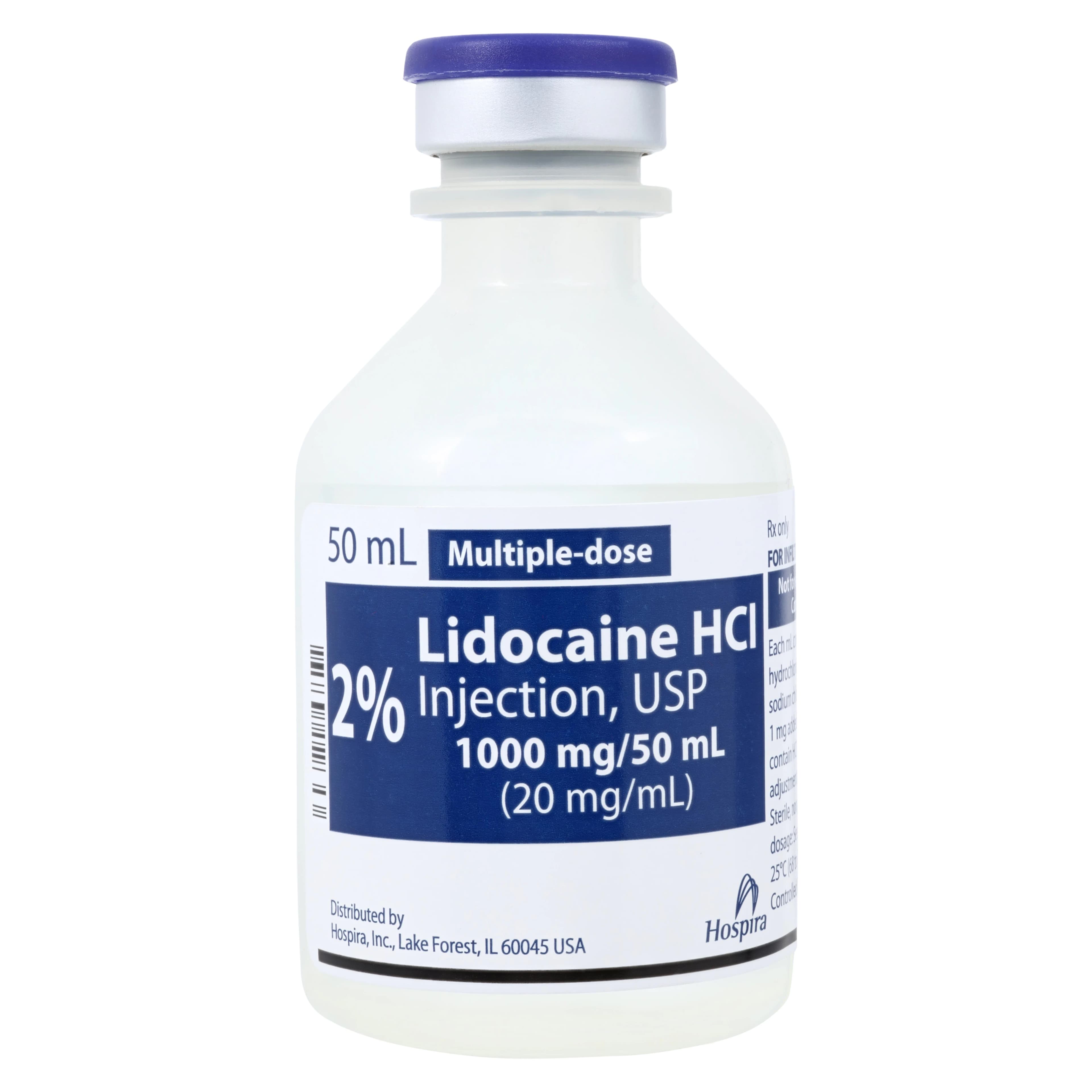 Lidocaine HCl Injection 2% Multiple-Dose Vial, 50 mL, Pfizer - Lidocaine HCL Inj Non-Ret MDV - Image 1