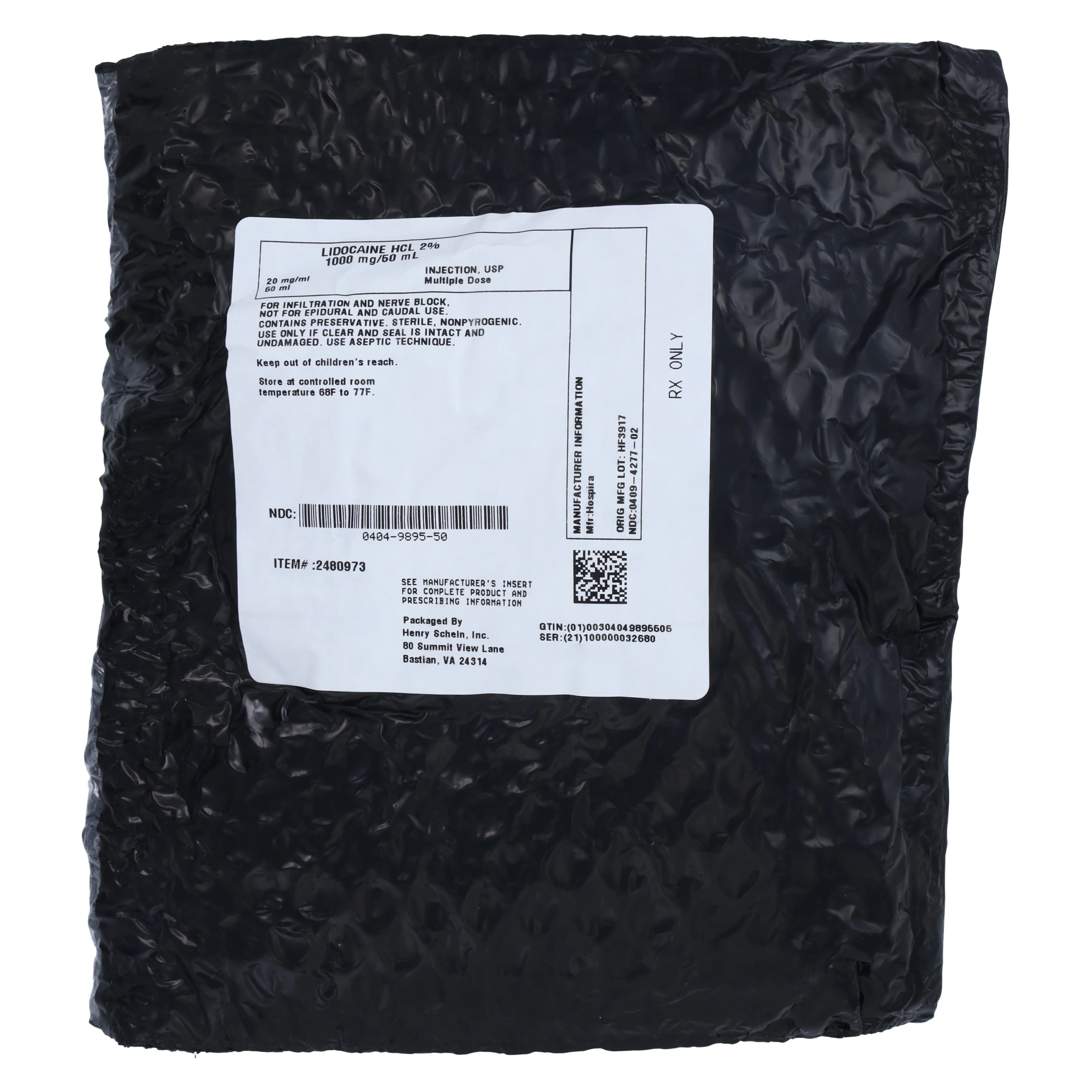 Lidocaine HCl Injection 2% Multiple-Dose Vial, 50 mL, Pfizer thumbnail 3