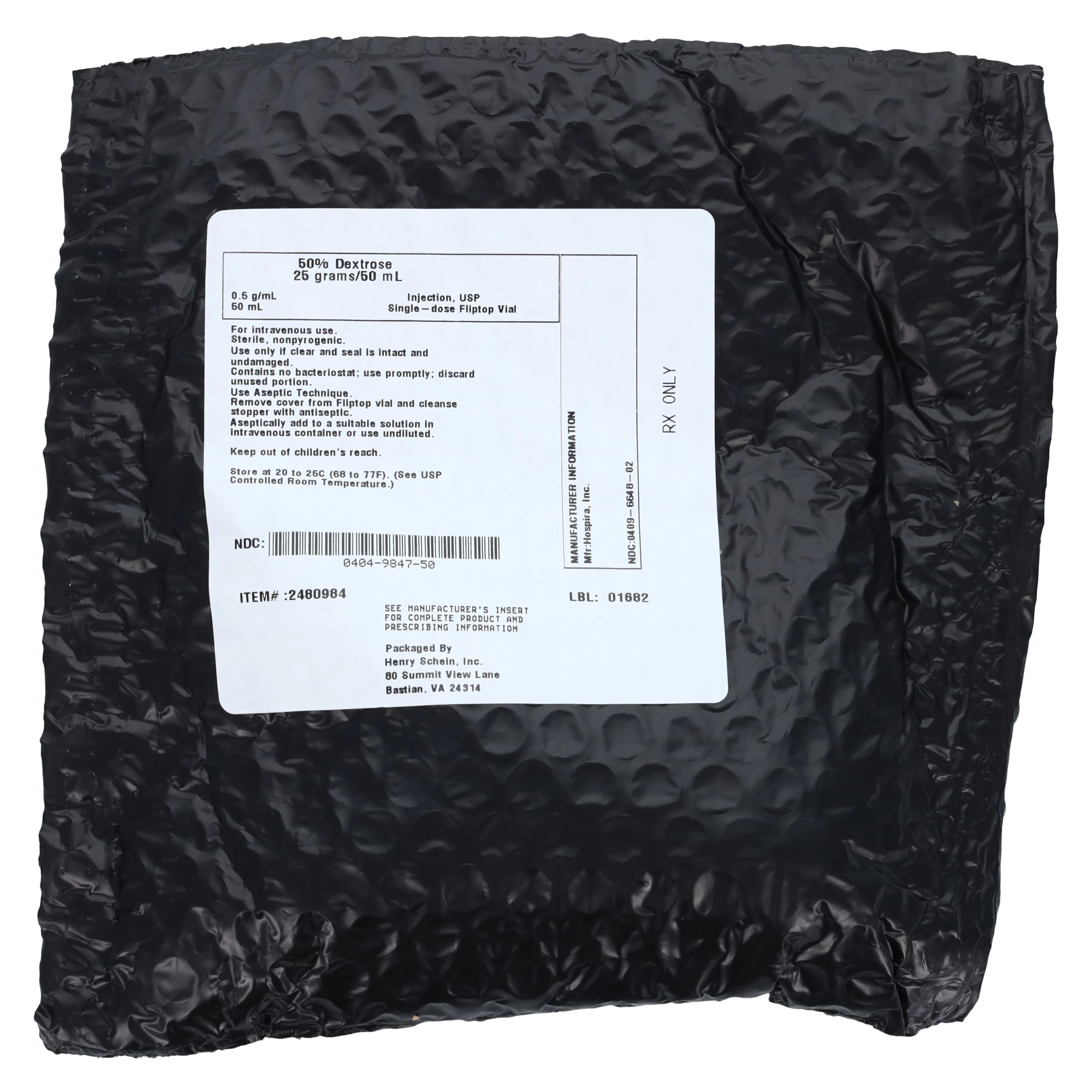 Dextrose Injection 50% SDV 50mL, Non-Returnable, Pfizer thumbnail 3