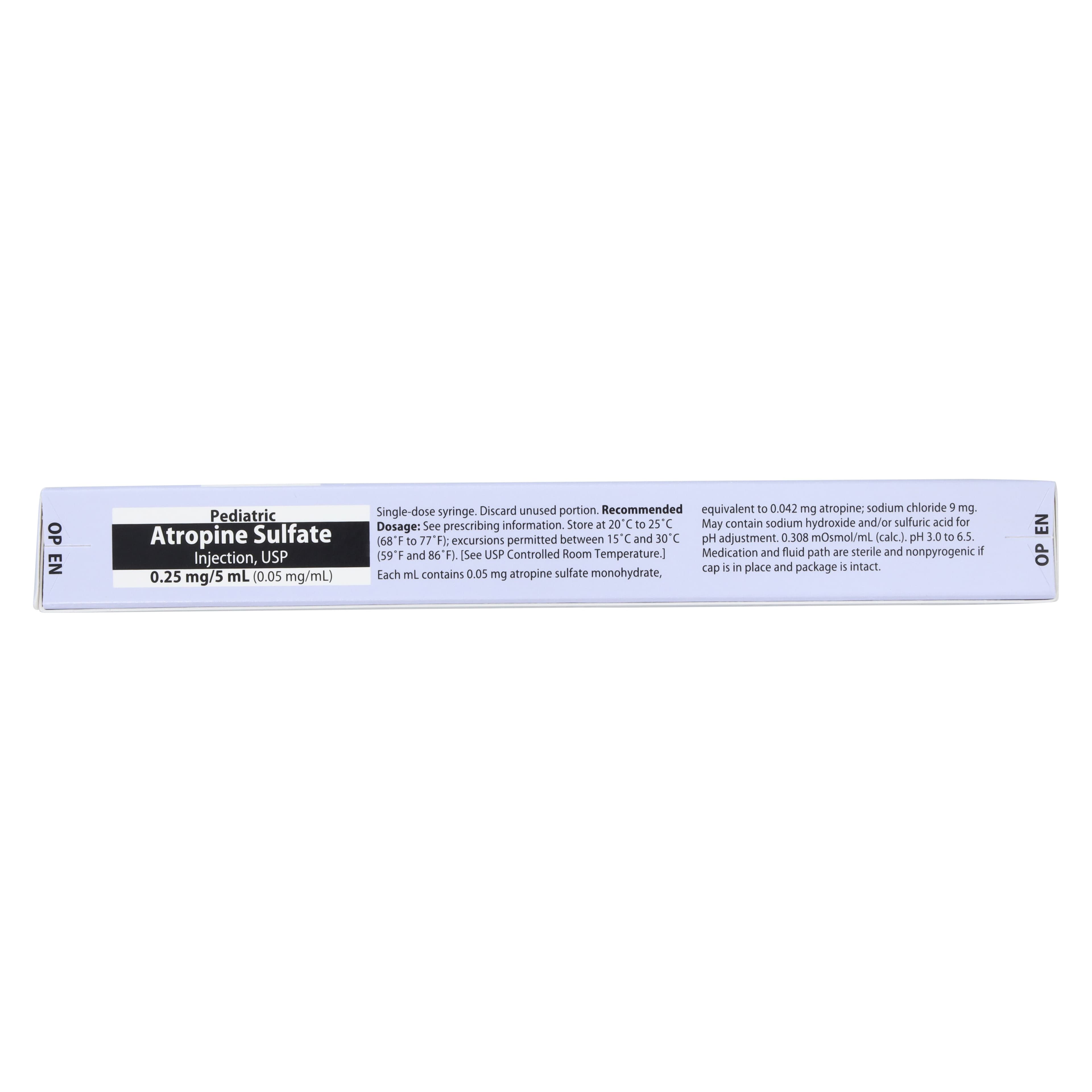 Atropine Sulfate Injection 0.05mg/mL Pediatric Ansyr Syringe 5mL Each thumbnail 5