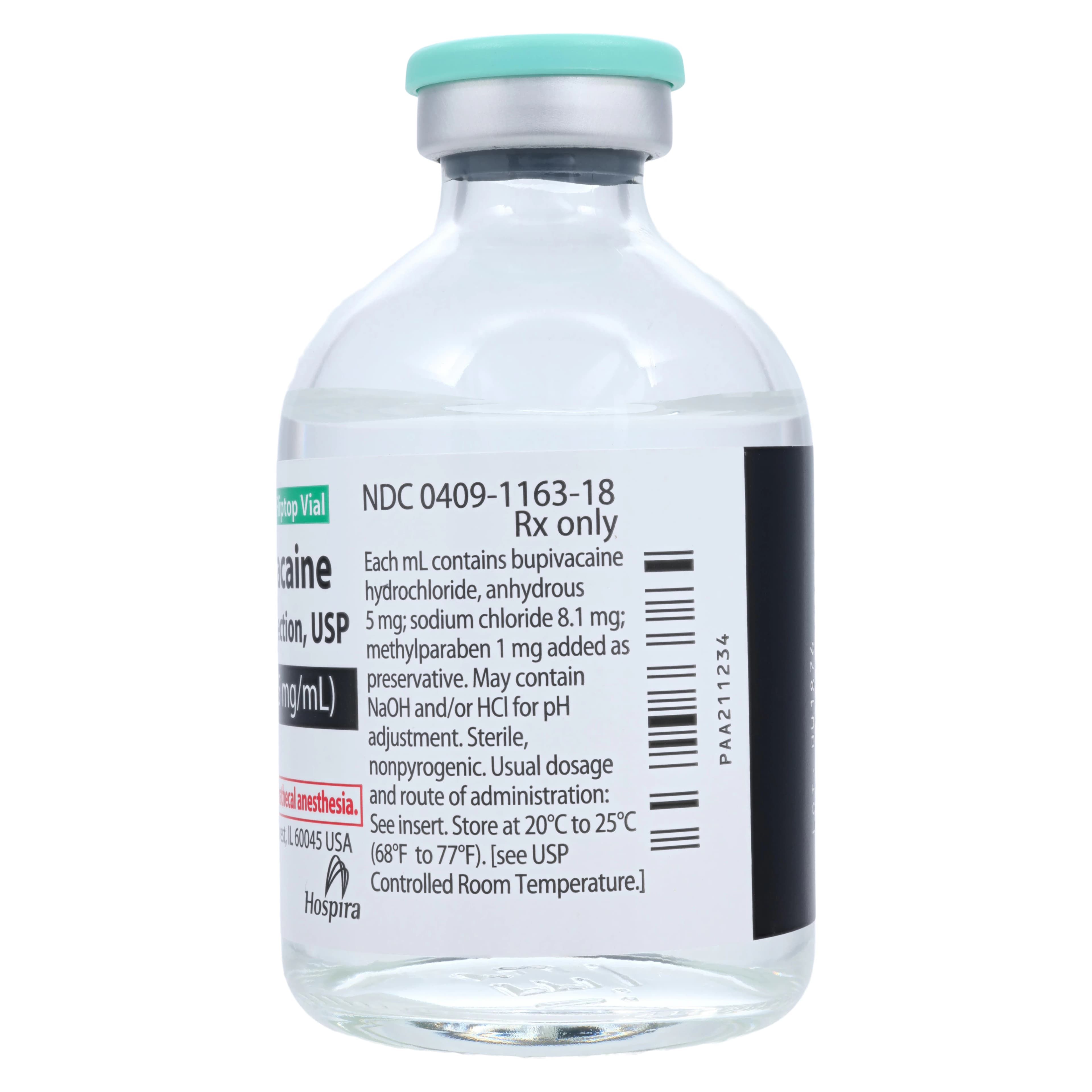 Bupivacaine HCl Injection 0.5% MDV Non-Return, 50mL, Pfizer thumbnail 2