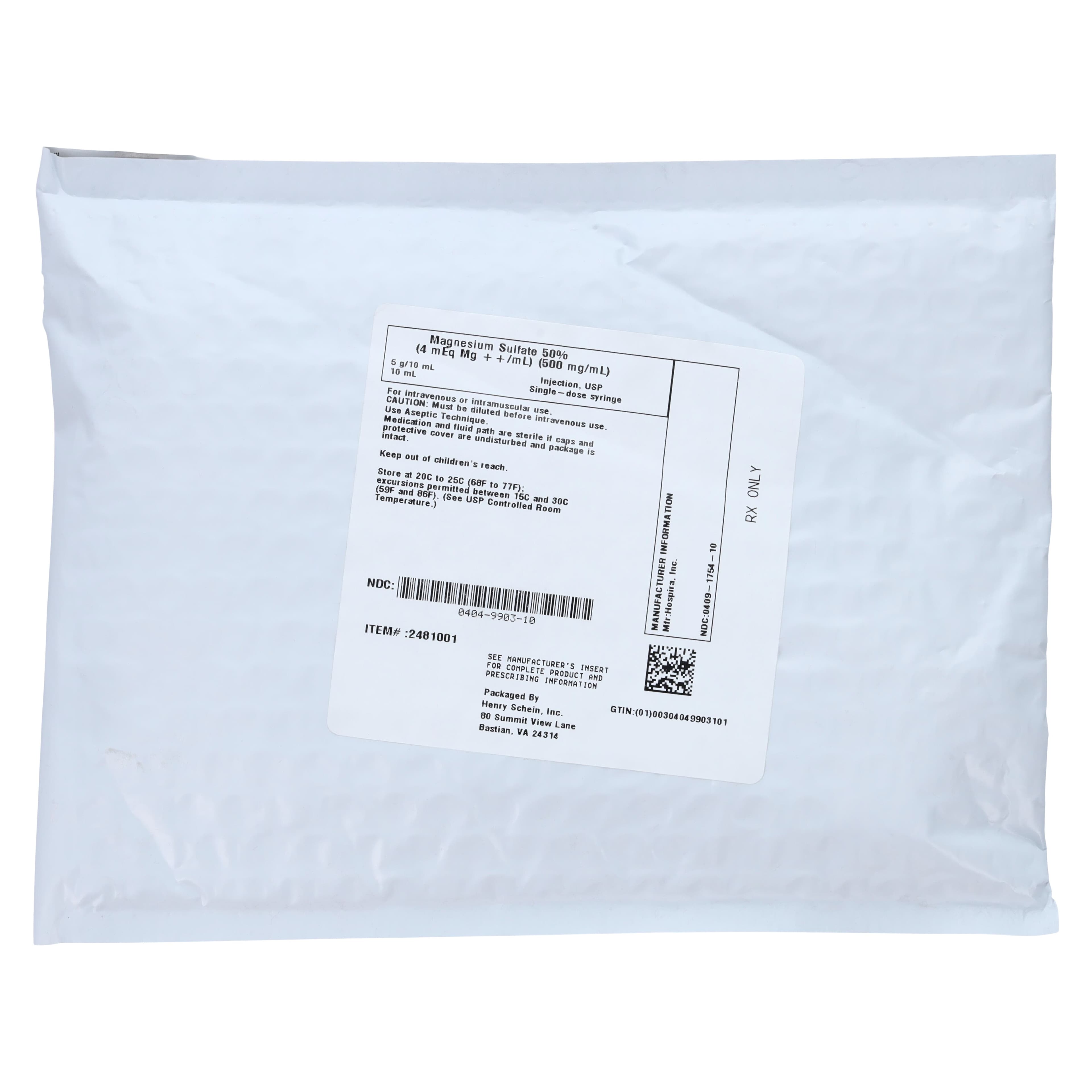 Magnesium Sulfate Injection 50%, 5g/10mL, Ansyr Syringe, Non-Returnable thumbnail 6
