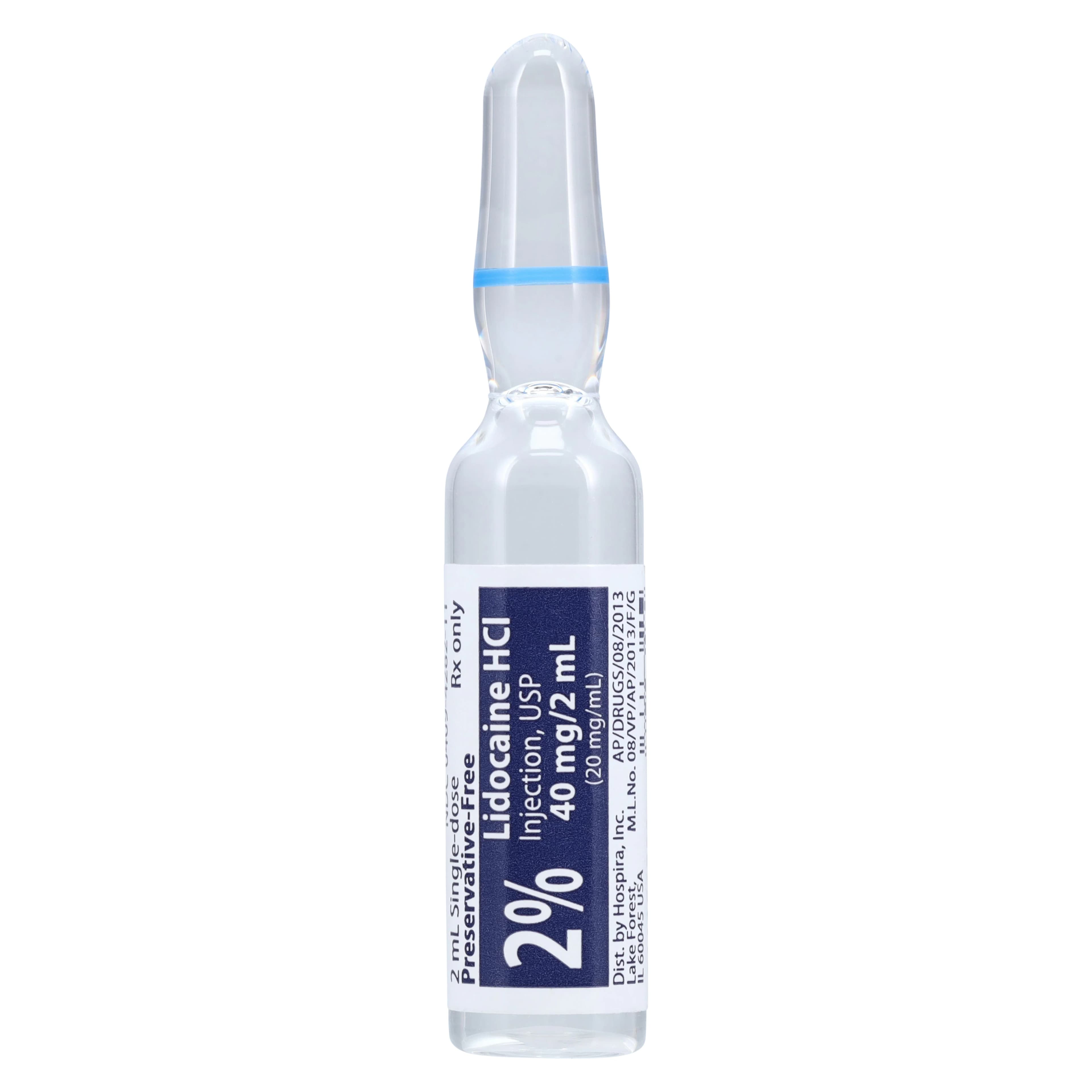 Lidocaine HCl Injection 2% Preservative Free Ampule 2mL Each - Lidocaine Amp Prs-Free Non Ret - Image 1