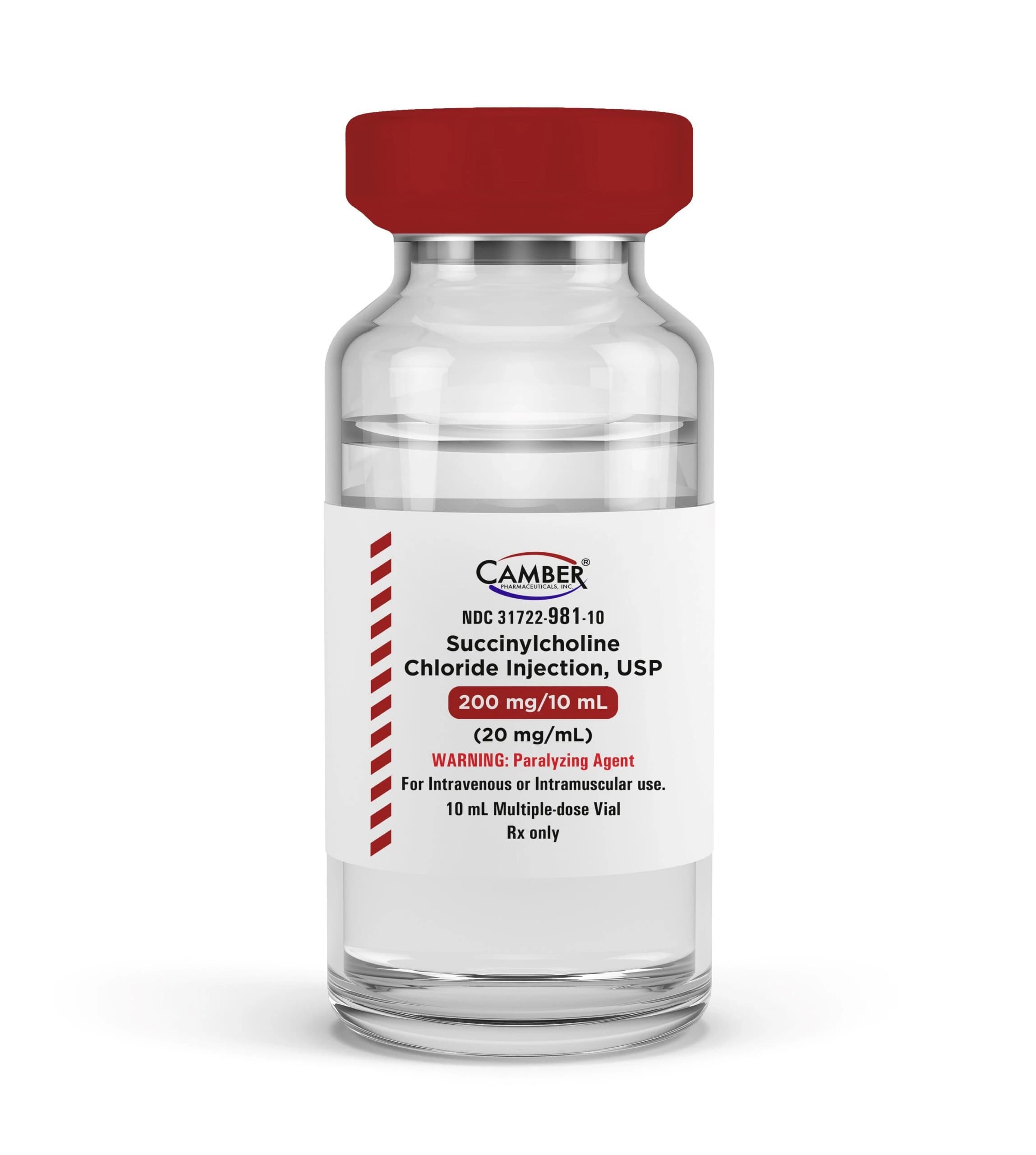 Succinylcholine Chloride Injection 20mg/mL, MDV, 10mL Vial, Camber Pharmaceuticals thumbnail 3