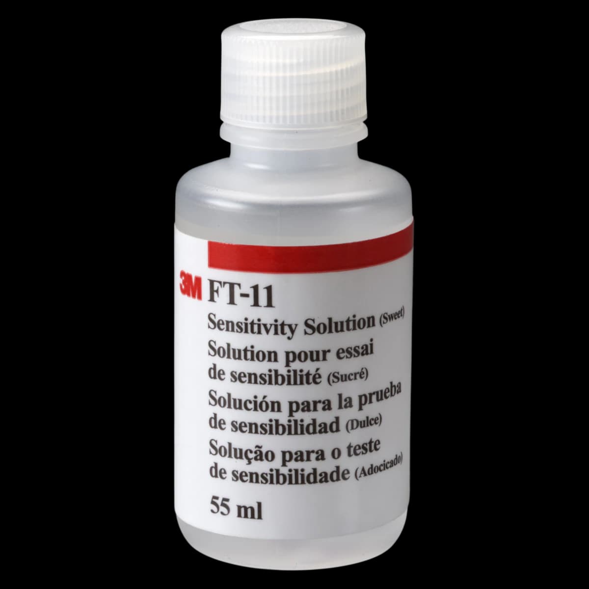 3M™ Qualitative Fit Test Sensitivity Solution, Sweet, 55 ml Bottle, 6/Pkg, FT-11 - 3M™ Qualitative Fit Test Sensitivity Solution – 55 ml Bottle, 6/Pkg - Sweet, FT-11 - Image 1