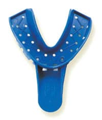 Tray-Aways® Disposable Perforated Impression Trays, Medium Lower, #4, Blue, 12/Pack, 0921888 - Tray Aways® Disposable Perforated Impression Trays Medium Lower 12/Pack - Image 1