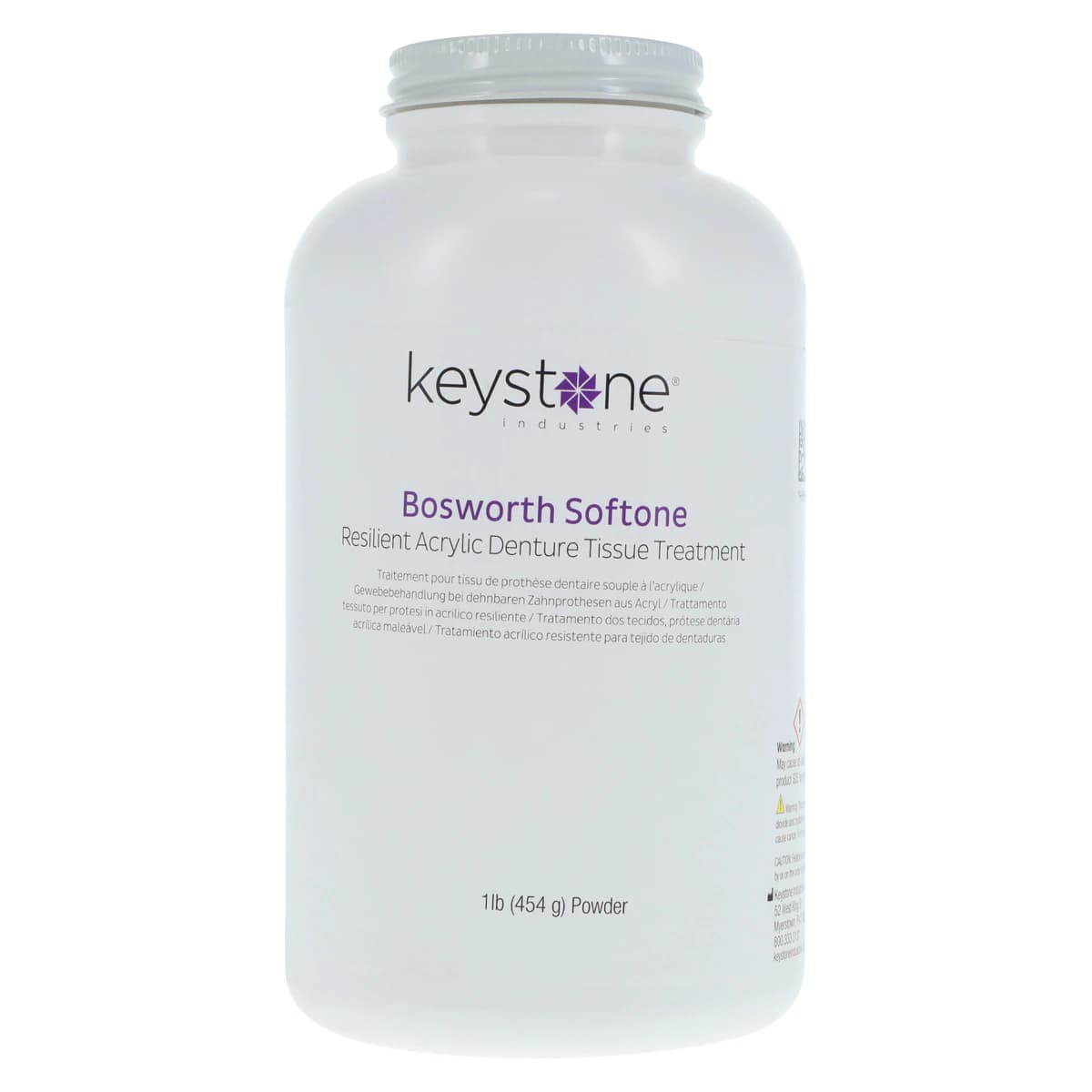 Keystone Softone Acrylic Tissue Conditioner Powder, Pink, 1 lb, 0921779P - Softone Acrylic Tissue Conditioner Powder - Image 1