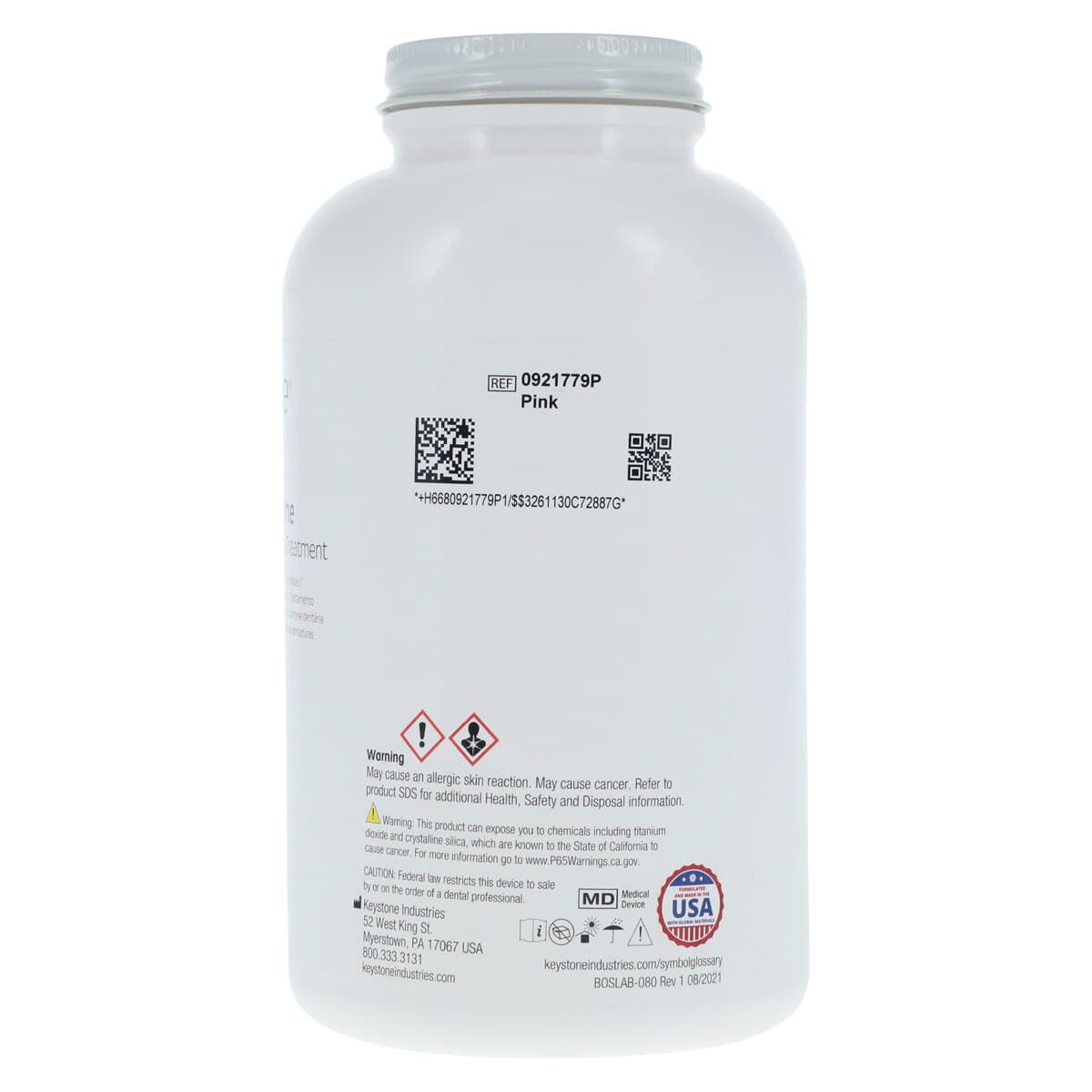 Keystone Softone Acrylic Tissue Conditioner Powder, Pink, 1 lb, 0921779P thumbnail 2
