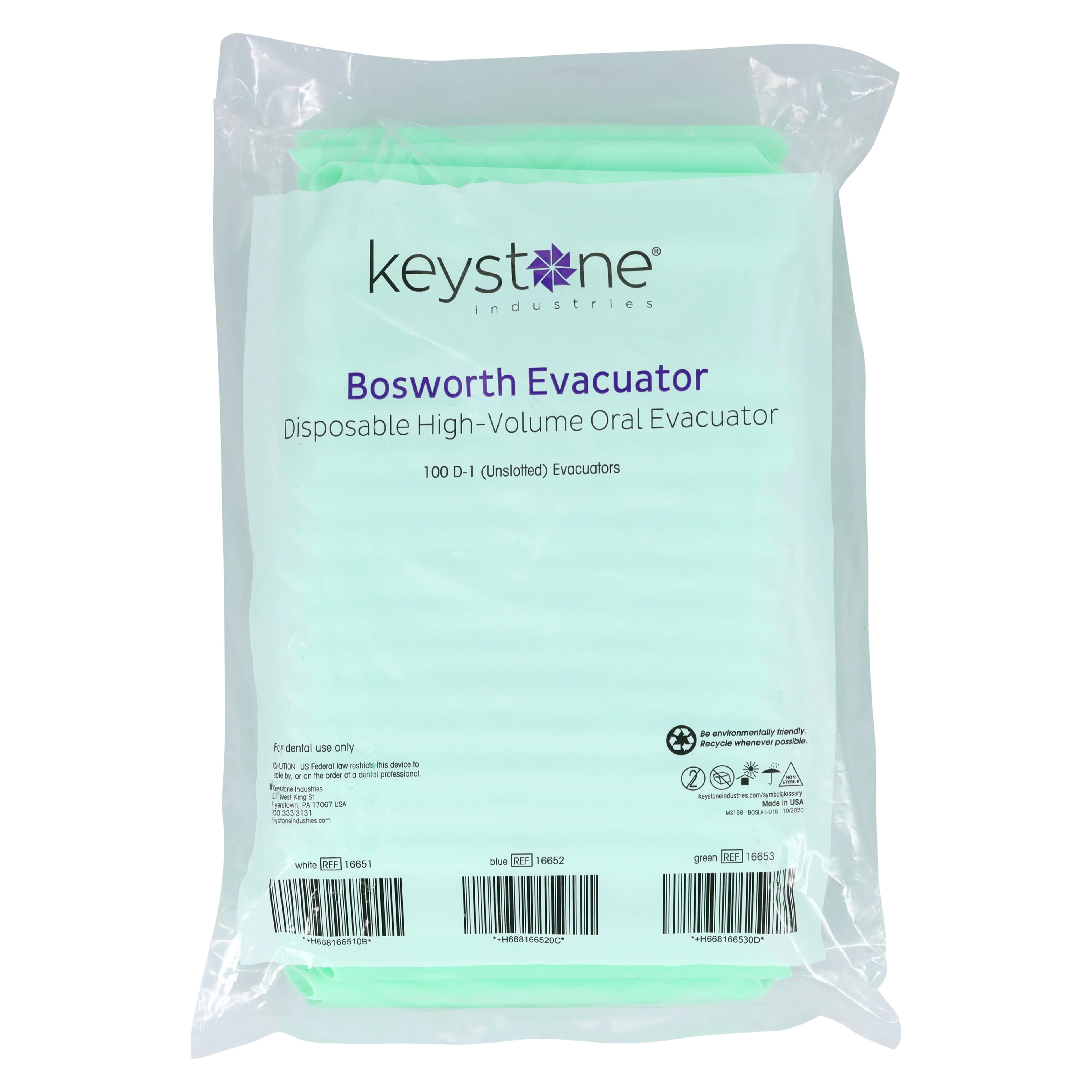 Oral Evacuator HVE Tips, Nonvented, Green, Disposable, Polyethylene, Latex Free, 100/Bag thumbnail 2