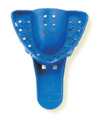 Tray Aways® Disposable Perforated Impression Trays, Small Upper, #5, Blue, 12/Pack, 0921886 - Tray Aways® Disposable Perforated Impression Trays Small Upper 12/Pack - Image 1