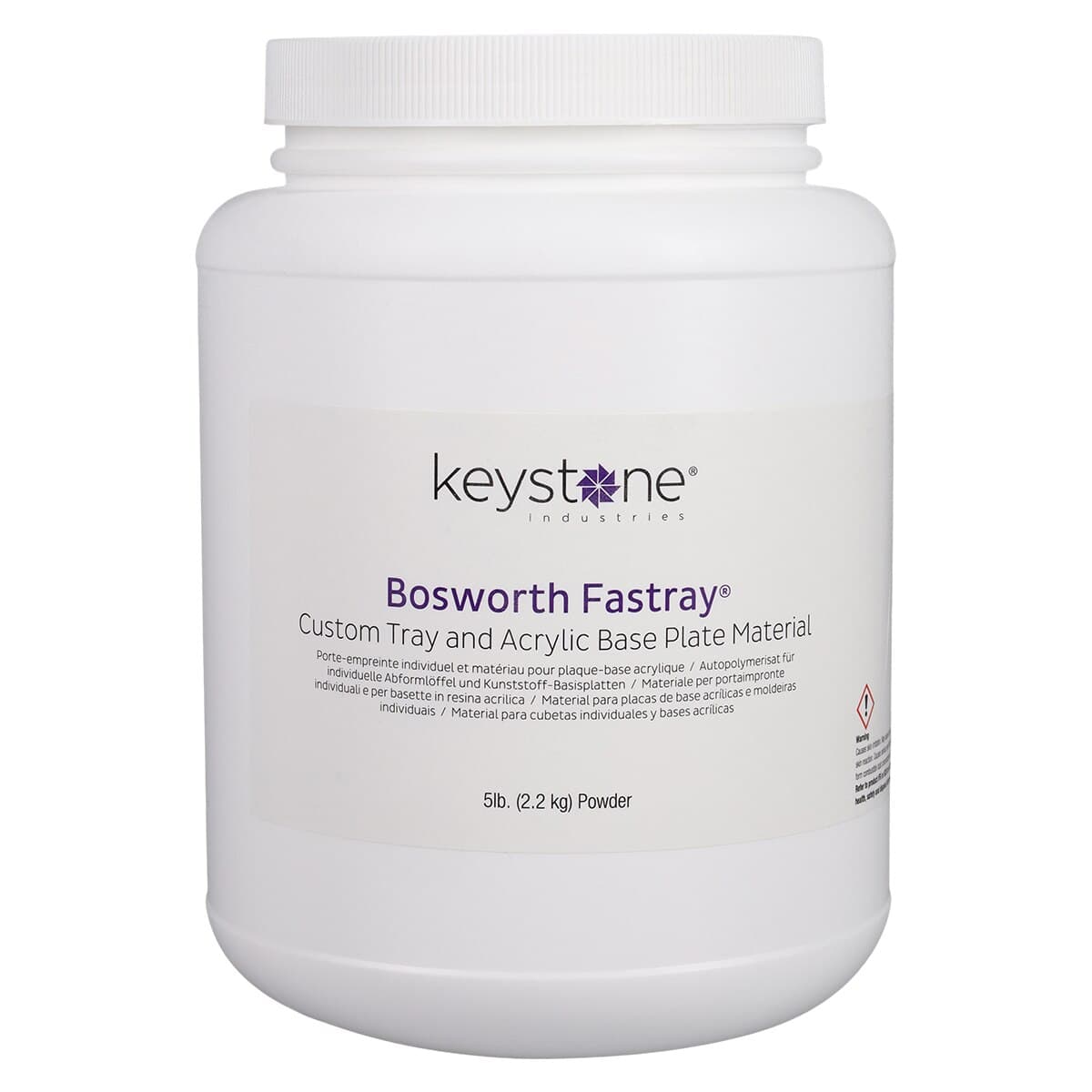 Fastray Custom Tray and Acrylic Base Plate Material, White Powder, 5 lb, 0921394 - Fastray White Powder 5Lb - Image 1