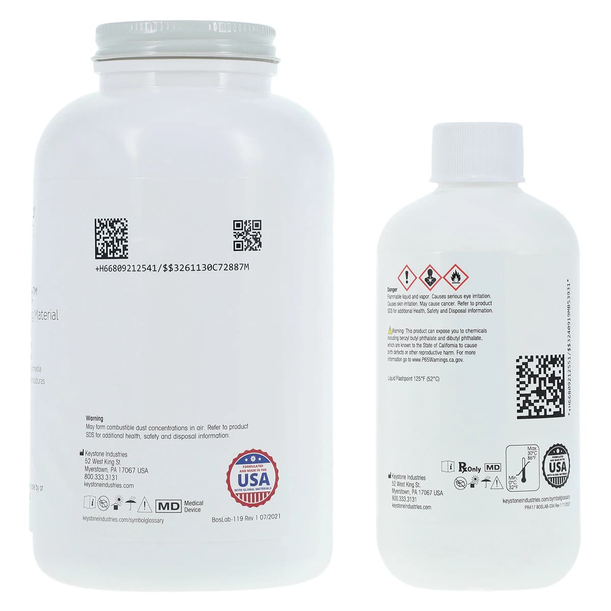 Trusoft Resilient Denture Acrylic Relining Material Bulk Kit, 1 lb Powder, 8 oz Liquid, 1/3 oz Bonding Liquid, 0921253 thumbnail 4