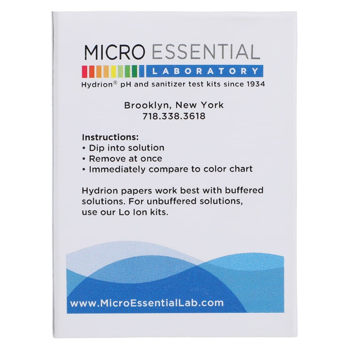 Hydrion pH Test Strips, 3.0-5.5 Range, Double Roll with Color Chart, Box thumbnail 6