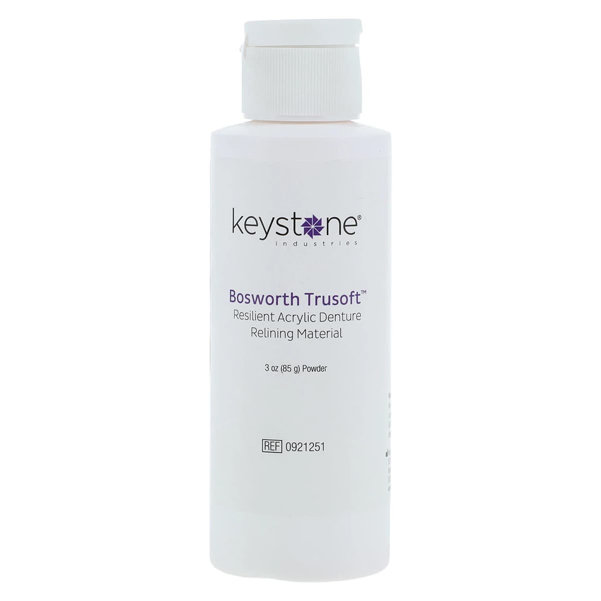 Trusoft Resilient Denture Acrylic Relining Material, Powder Only, 3 oz, 0921251 - Trusoft™ Resilient Denture Acrylic Relining Material 3oz Powder Only - Image 1