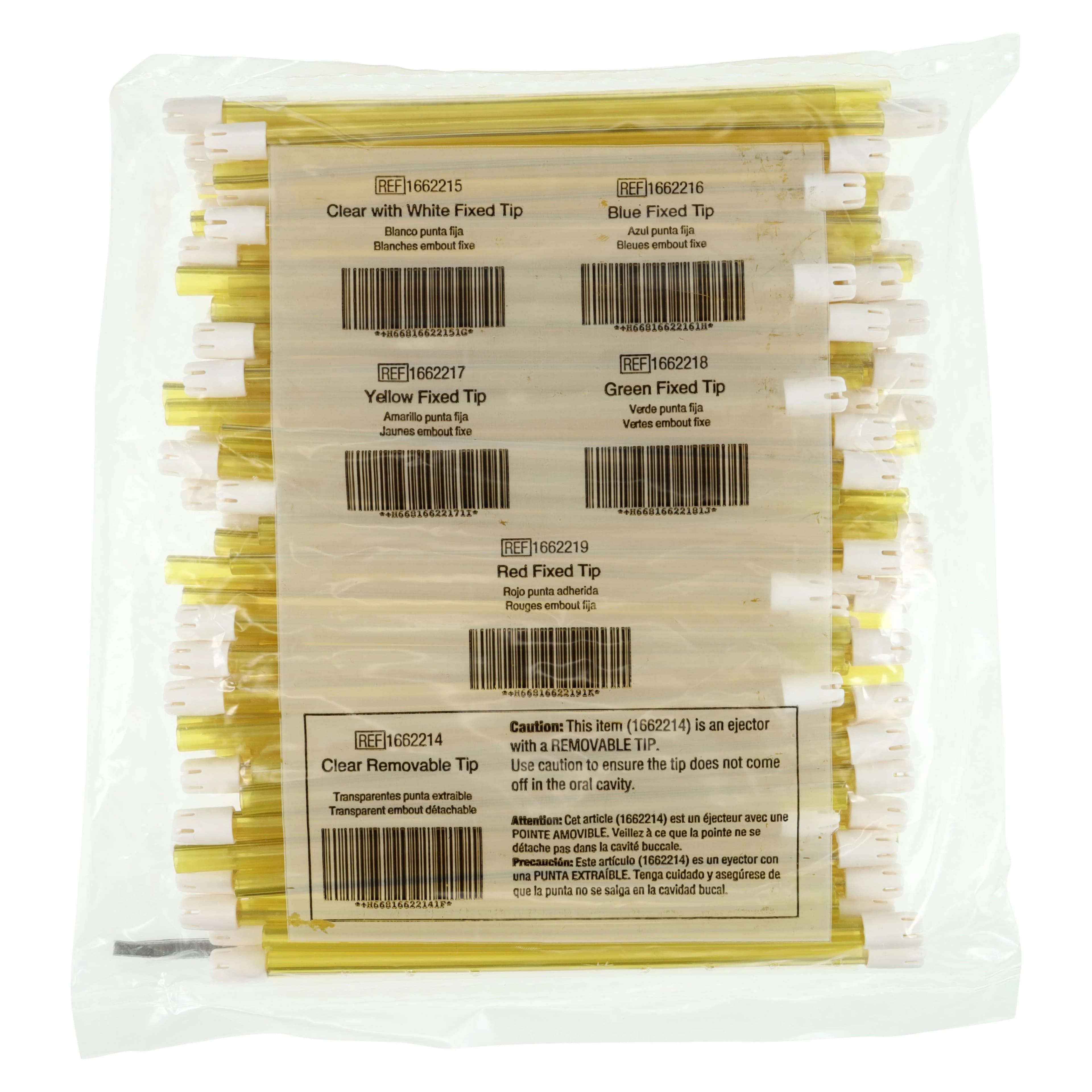 Flexo Disposable Saliva Ejectors, Plastic, Fixed Tips, Yellow, 100/Pk, 1662217 thumbnail 4