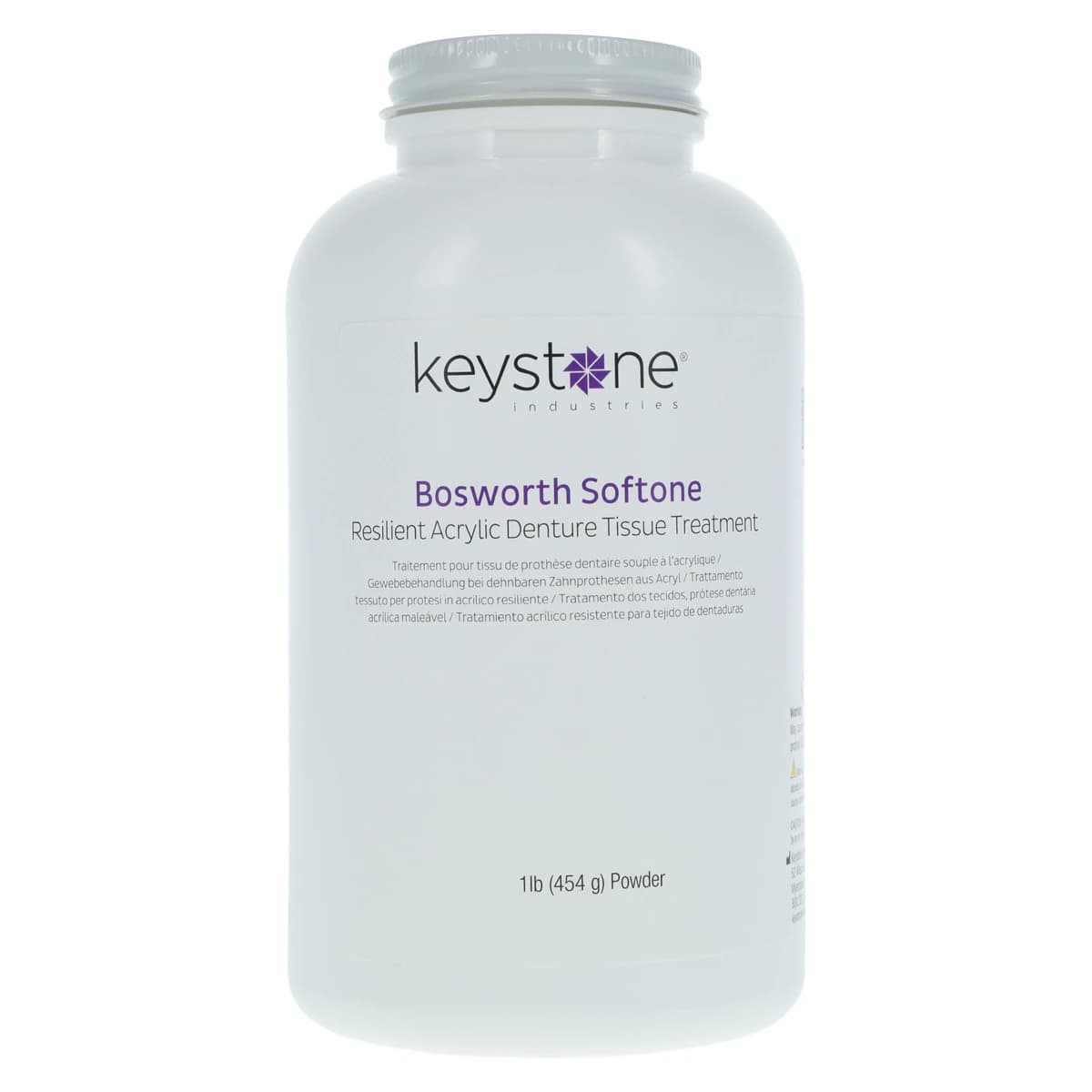 Softone™ Resilient Denture Acrylic Treatment Functional Impression Material, Powder, White, 1 lb (16 oz), 0921779 - Softone™ Resilient Denture Acrylic Treatment Functional Impression Material 1lb Powder - Image 1