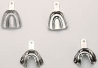 Bosworth Set of 8 - Edentulous Solid Full-Arch Stainless Steel Impression Trays #104, 4 Upper/4 Lower - Bosworth Set of 8 - Edentulous Solid Full-Arch Stainless Steel Impression Trays - Image 1