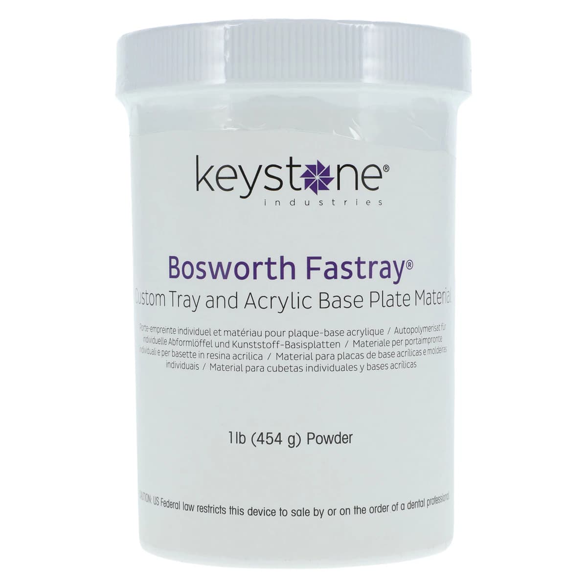 Fastray Pink Powder Custom Tray Material, 1 lb, 0921382 - Fastray Pink Powder 1Lb - Image 1