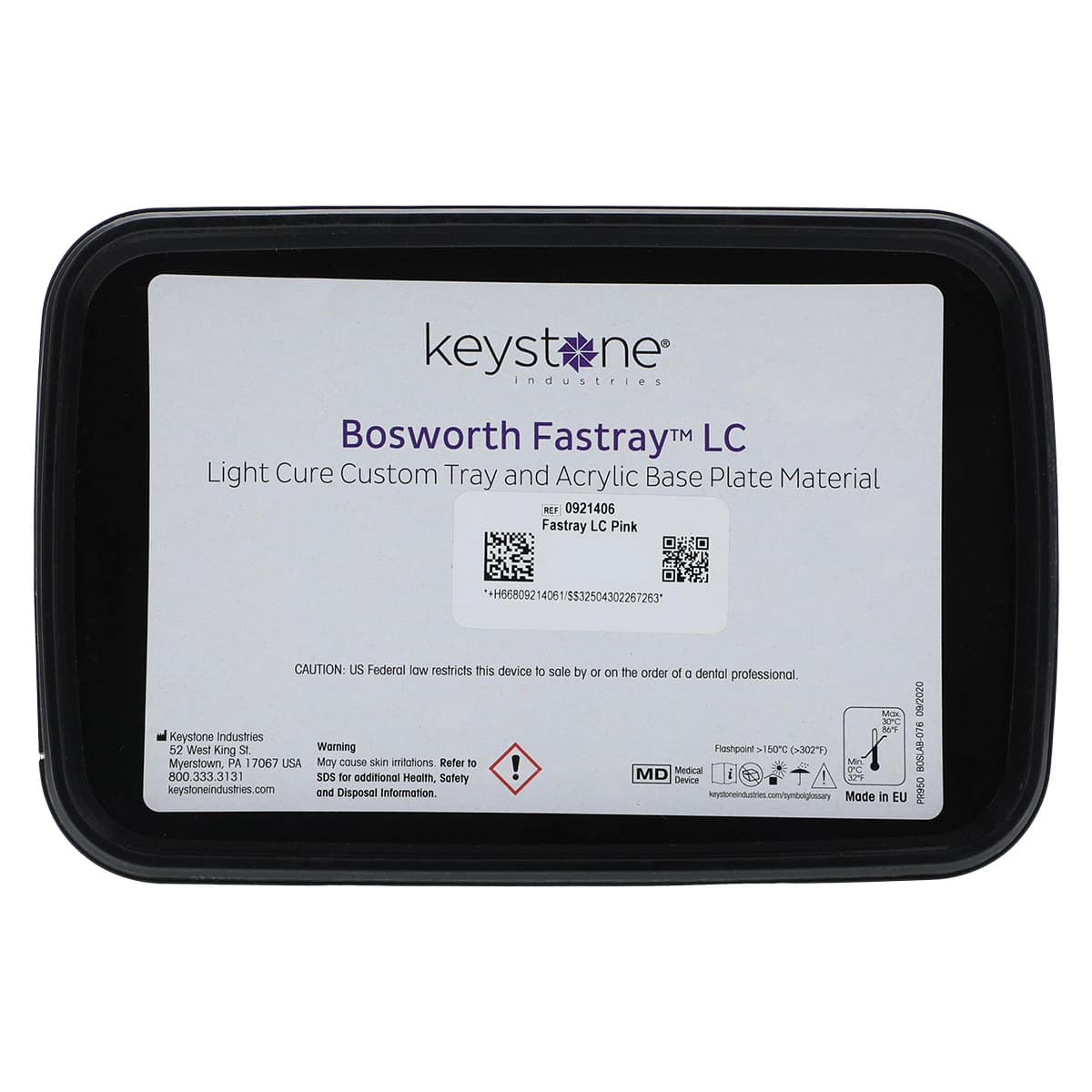 Fastray LC Light-Cure Custom Tray Material, Pink, Standard Kit, 50 Sheets/Box, 0921406 - Fastray Baseplate & Custom Tray Material, Pink (50 - Image 1