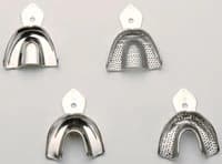 Keystone #3 Regular Perforated Lower Full-Arch Stainless Steel Impression Tray, 0921477 - 3 Reg Perf Lower Stainless Steel Tray - Image 1
