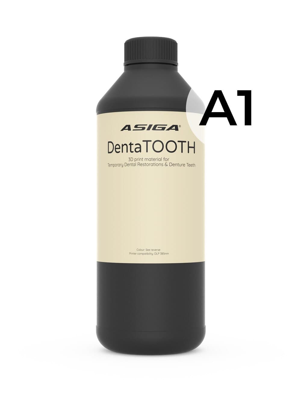 Asiga DentaTOOTH 3D Printing Resin, Vita Shade A1, 1.1 kg Bottle thumbnail 4