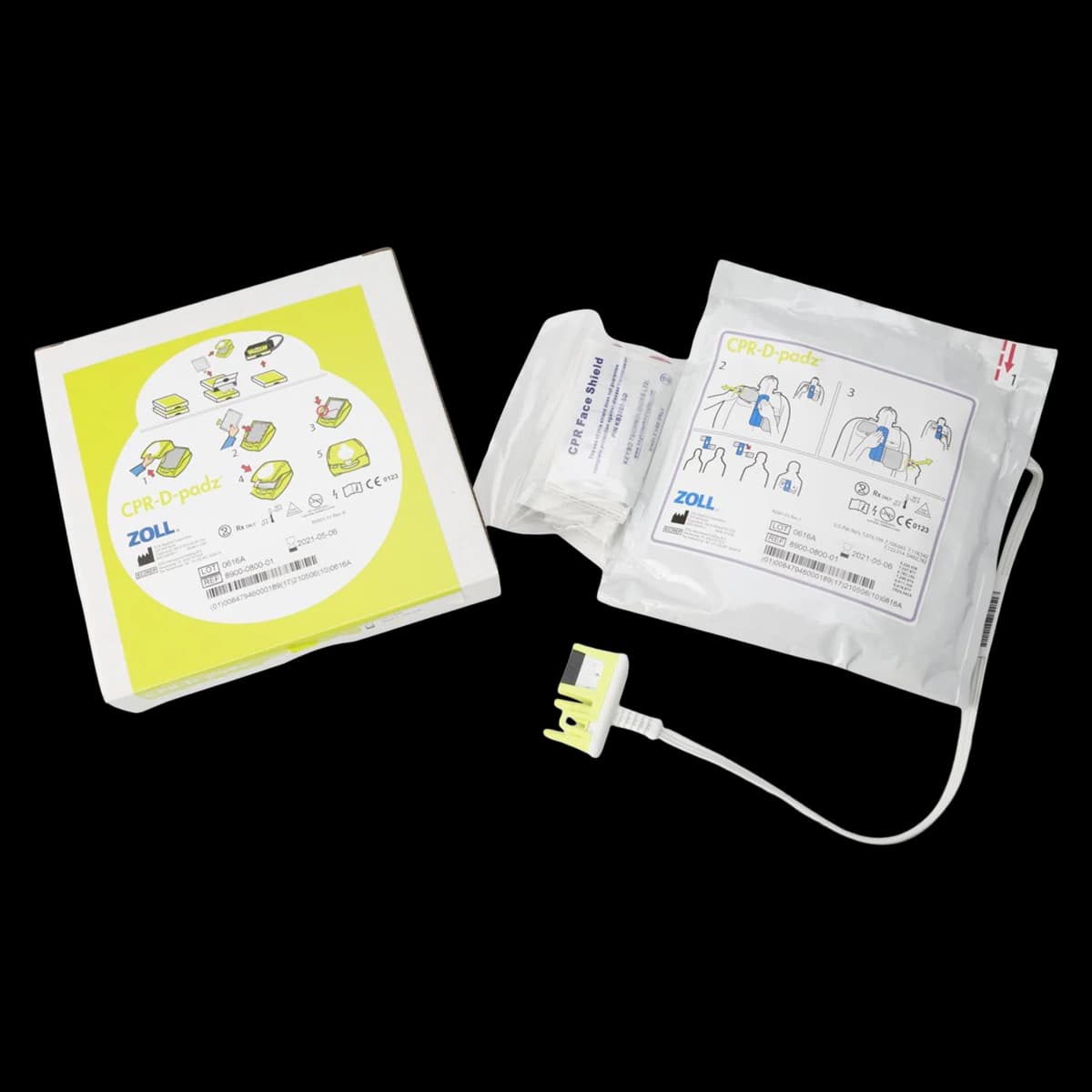 Zoll Medical CPR-D-Padz One-Piece Defibrillation and CPR System Adult Electrode, 8900-0800-01, 1/Pkg - Zoll Medical CPR-D-PadzÂ® One Piece Defibrillation and CPR System Adult - Image 1