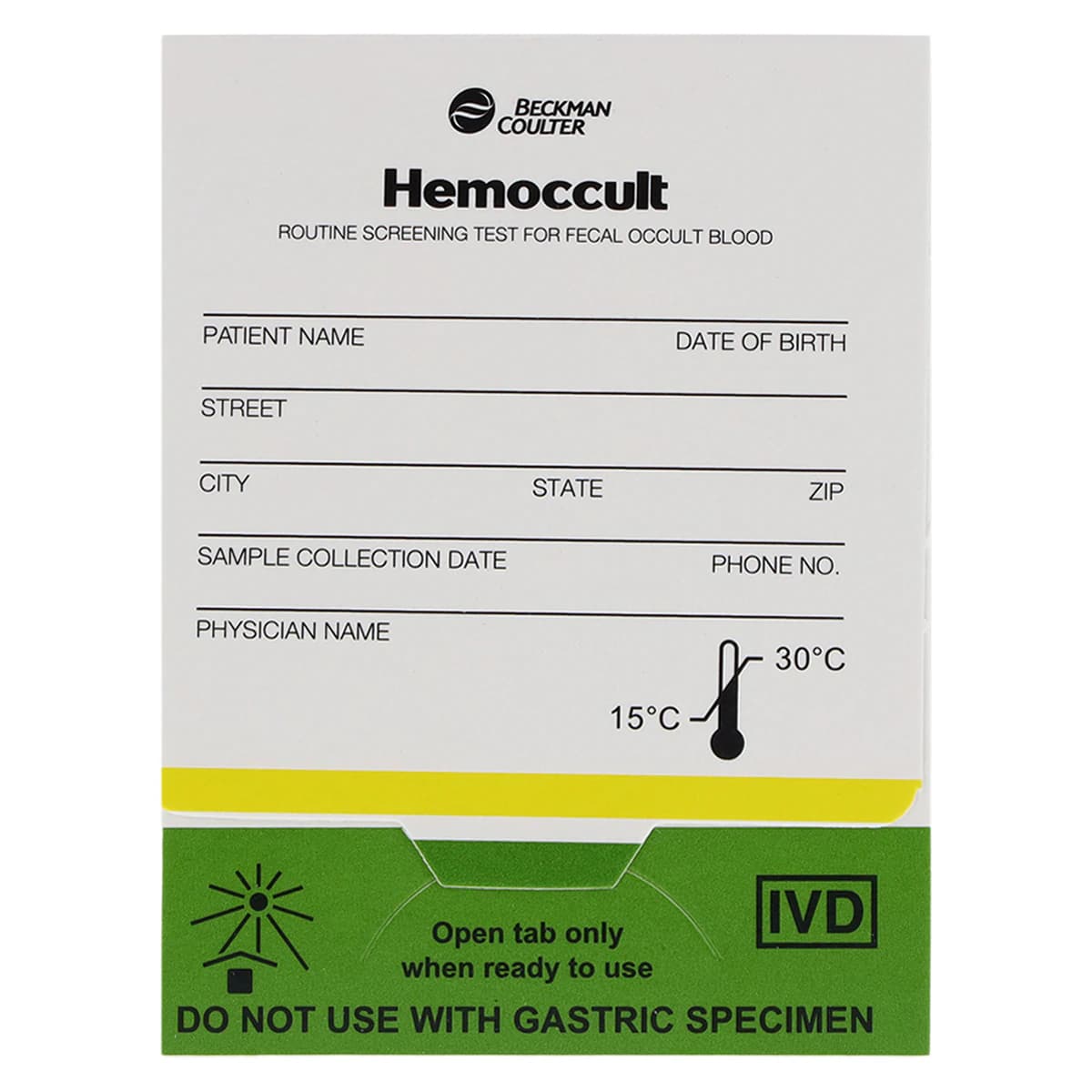 Hemoccult iFOB Immunological Fecal Occult Blood Test Kit, 2-Hole Single Slide, CLIA Waived, 1000/Case thumbnail 2