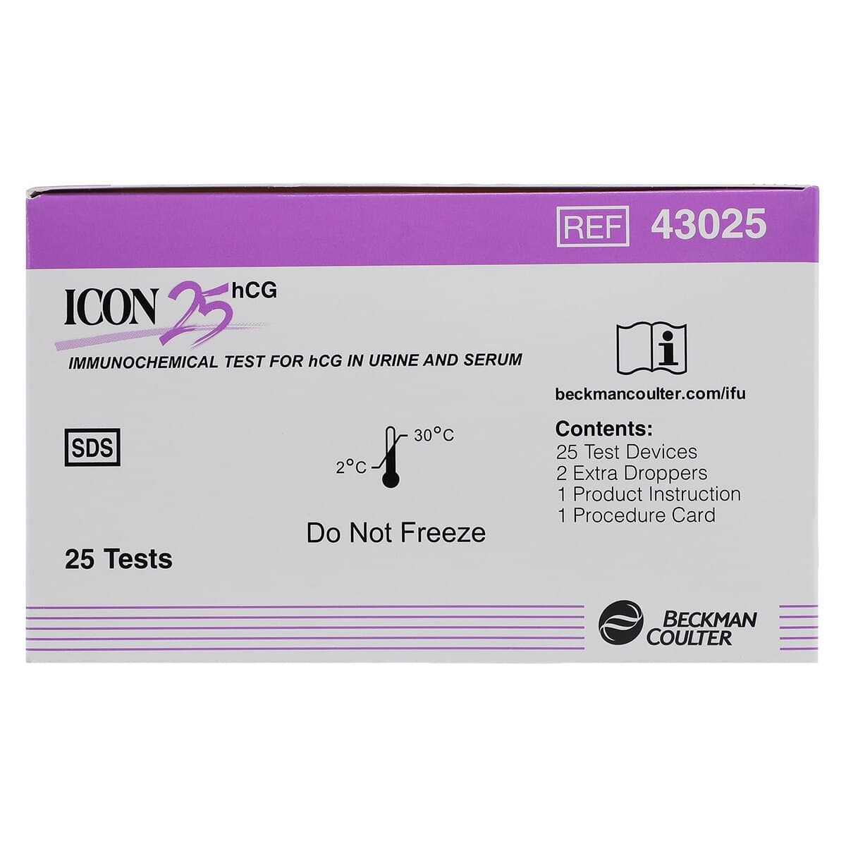 Beckman Coulter Icon 25 hCG Test Cassette, 25 mIU/mL Sensitivity, 25/Box thumbnail 5