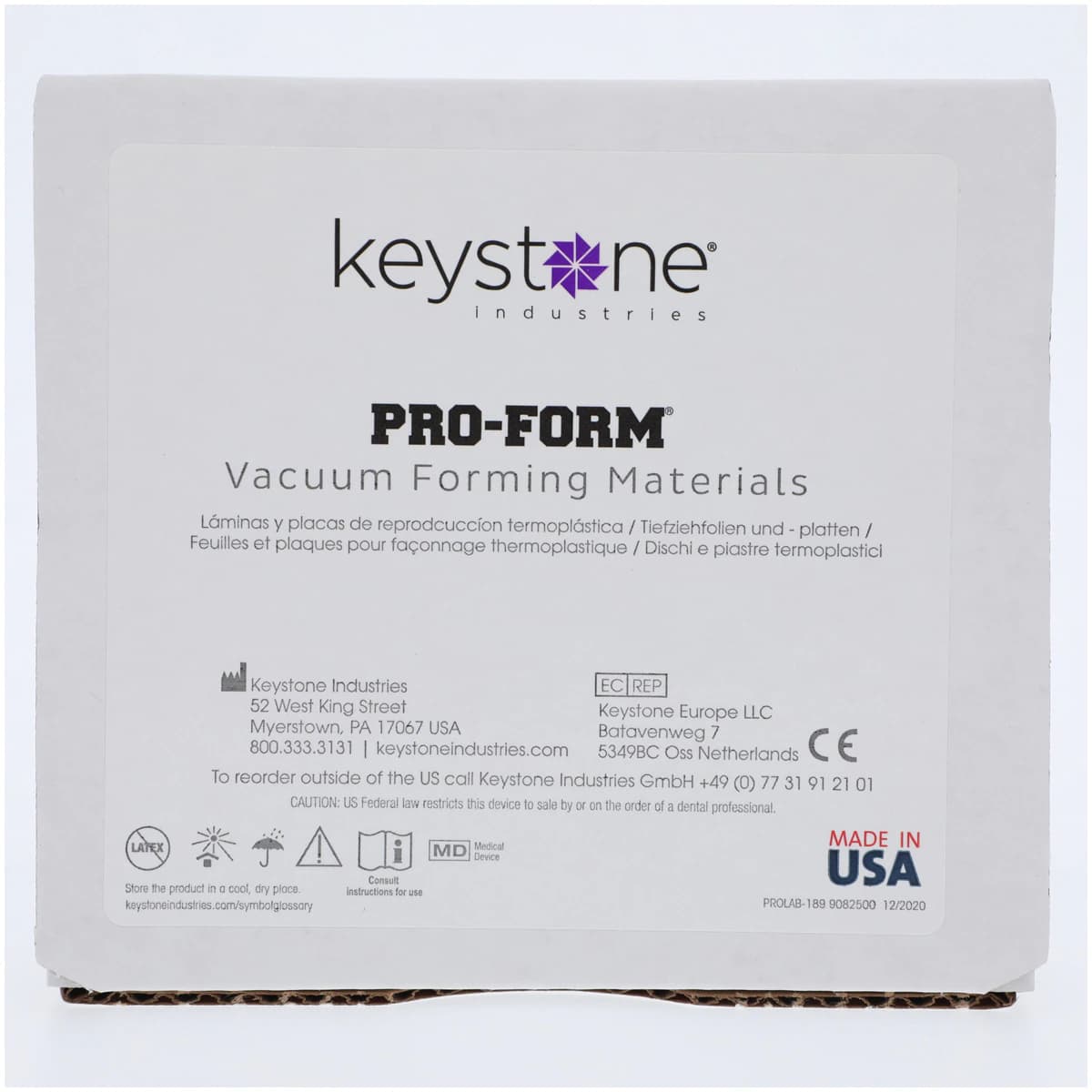 Pro-Form Retainer Material, 5" x 5", 0.030" (0.75 mm), Super Clear, 25/Pk, 9615025 thumbnail 2