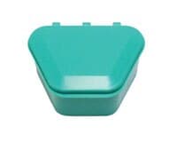 Keystone New Age Denture Cups, Aqua, 1-3/4" Deep, 120/Box - Keystone Denture Cups - New Age Aqua, 120/Box. Denture Storage Cases 1-3/4" - Image 1