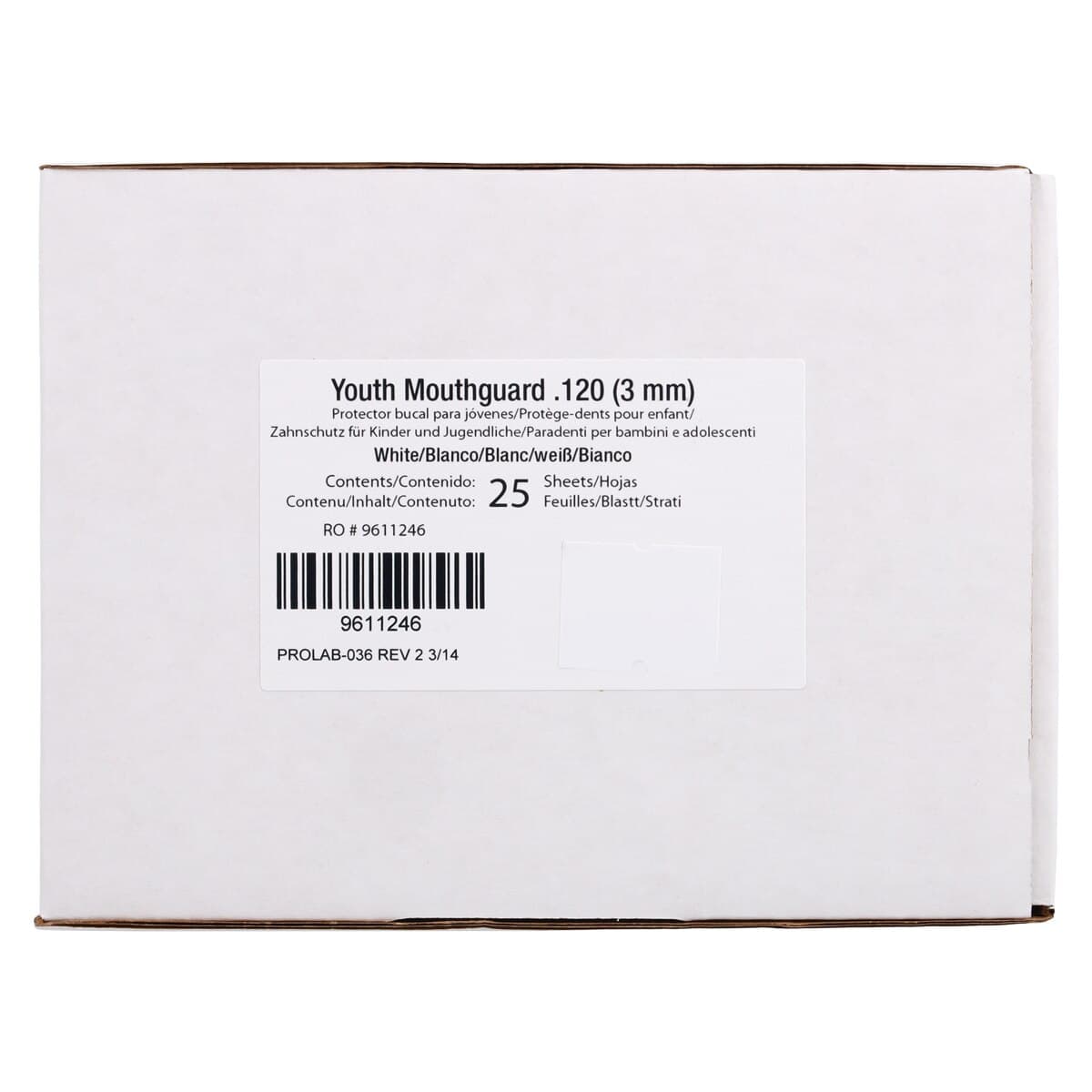 Pro-Form Youth Mouthguard Laminates, Soft EVA, White, 0.120" (3 mm) Thick, 5" x 5" Sheets, 25/Box thumbnail 4