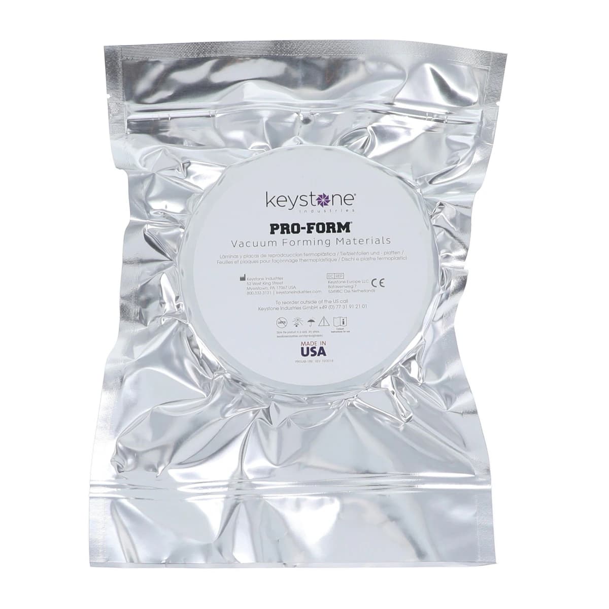 Keystone Proform Splint Material, Clear, .040" Thick, 125mm Round, 25/Pack, 9615060R1 - .040 Proform Splint Material .125 Round (25) - Image 1