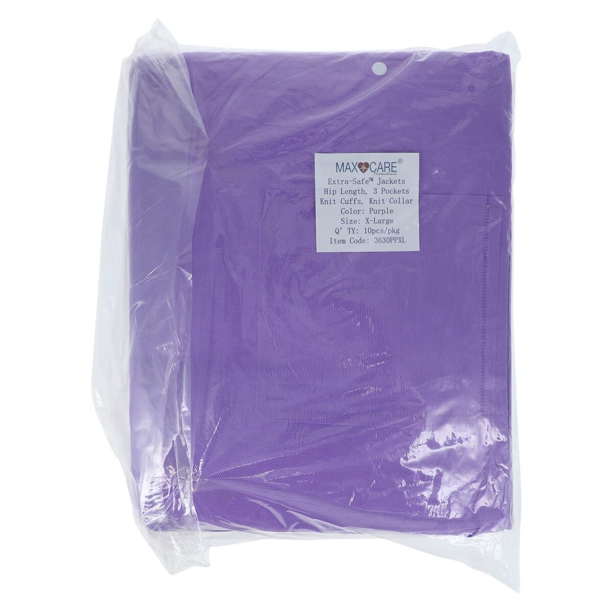 Valumax Extra-Safe AAMI Level 3 Lab Jacket, X-Large, Purple, 10/Pack, 3630PPXL thumbnail 2