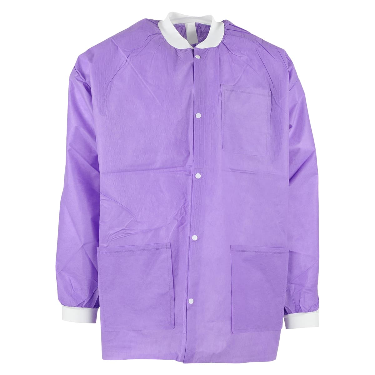Valumax Extra-Safe AAMI Level 3 Lab Jacket, X-Large, Purple, 10/Pack, 3630PPXL - Extra-Safe Purple Lab Jacket X-Large Latex-Free Fluid Resistant AAMI Level 3 Pack of 10 - Image 1