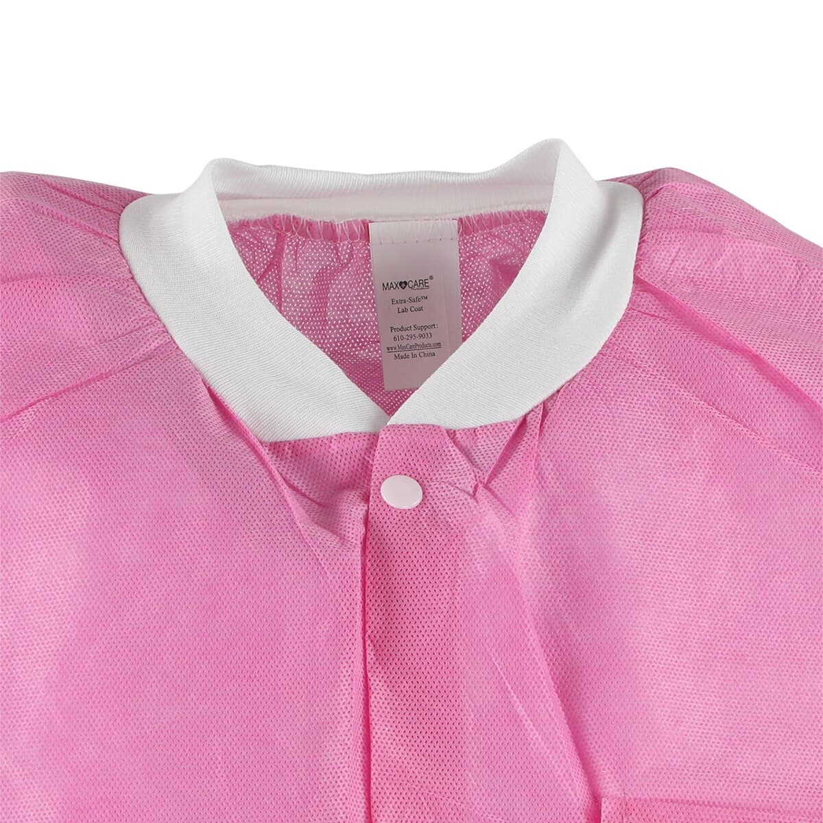 ValuMax Extra-Safe AAMI Level 3 Lab Coat, Small, Raspberry, 10/Pack, 3660RBS thumbnail 5