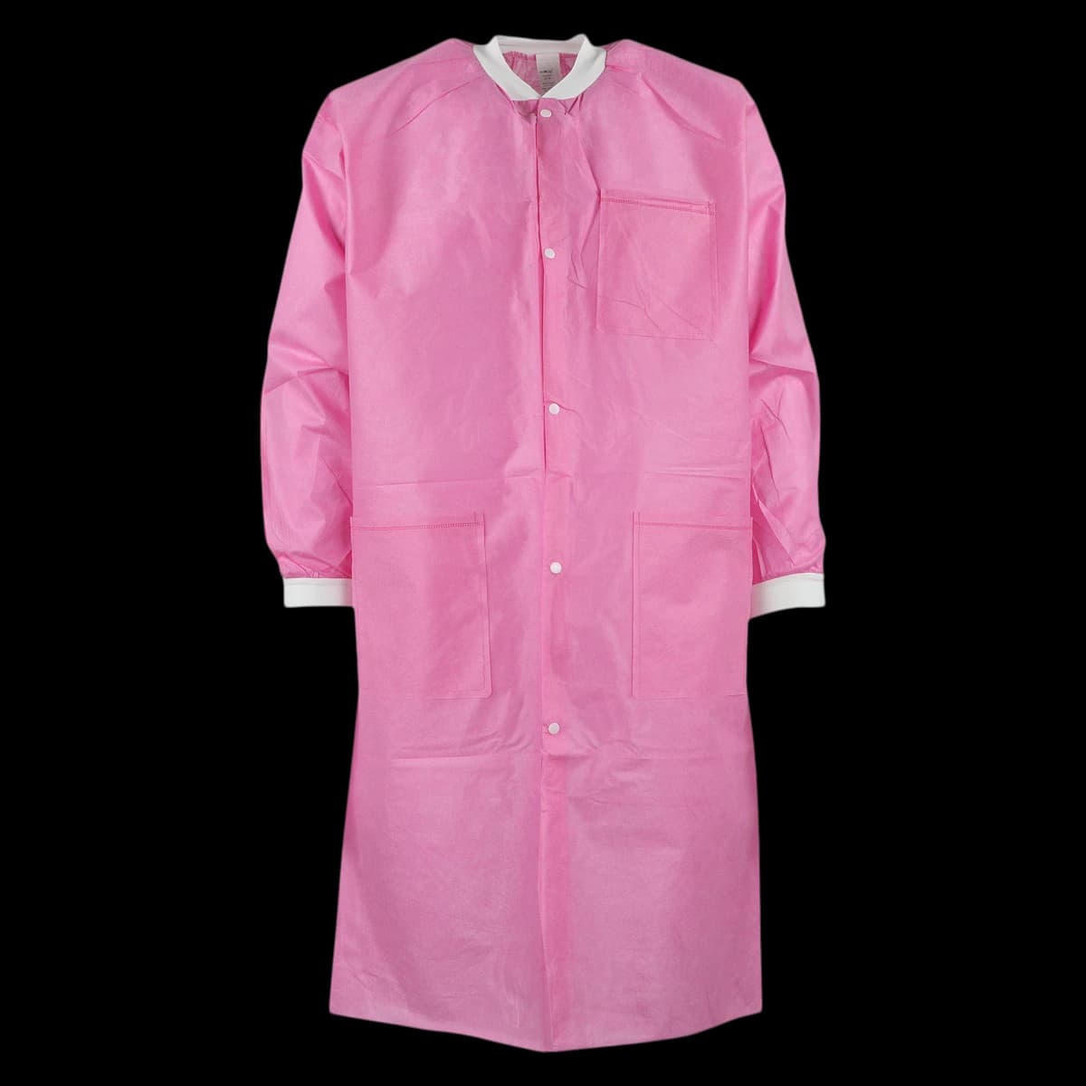 ValuMax Extra-Safe AAMI Level 3 Lab Coat, Raspberry, X-Large, Latex-Free, Fluid-Resistant, 10/Pack, 3660RBXL - Extra-Safe Raspberry LabCoat X-Large Latex-Free Fluid Resistant AAMI Level 3 Pack of 10 - Image 1