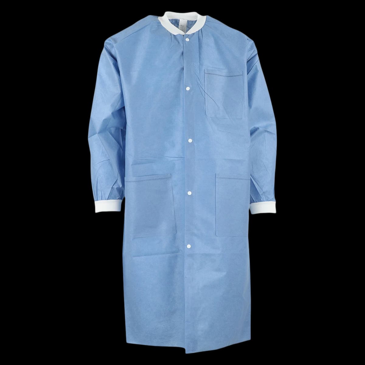 Extra-Safe Knee Length Lab Coat, Ceil Blue, Large, Latex-Free, AAMI Level 3, 10/Pk, 3660CBL - Extra-Safe Ceil Blue LabCoat Large Latex-Free Fluid Resistant AAMI Level 3 Pack of 10 - Image 1