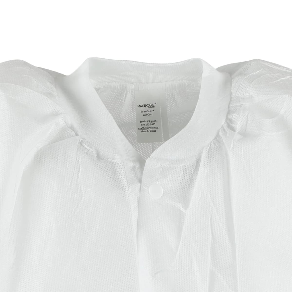 ValuMax Extra-Safe AAMI Level 3 Lab Coat, White Knit Collar, Medium, 10/Pack, 3660WHM-K thumbnail 6
