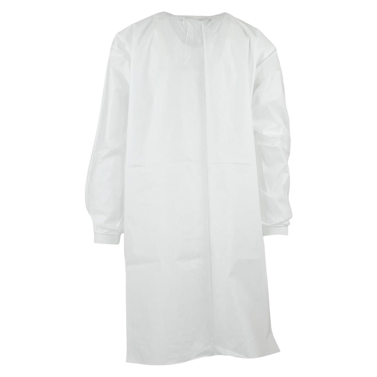 Extra-Safe White Knit Collar Lab Coat, Large, Latex-Free, Fluid Resistant, AAMI Level 3, 10/Pack, 3660WHL-K thumbnail 4