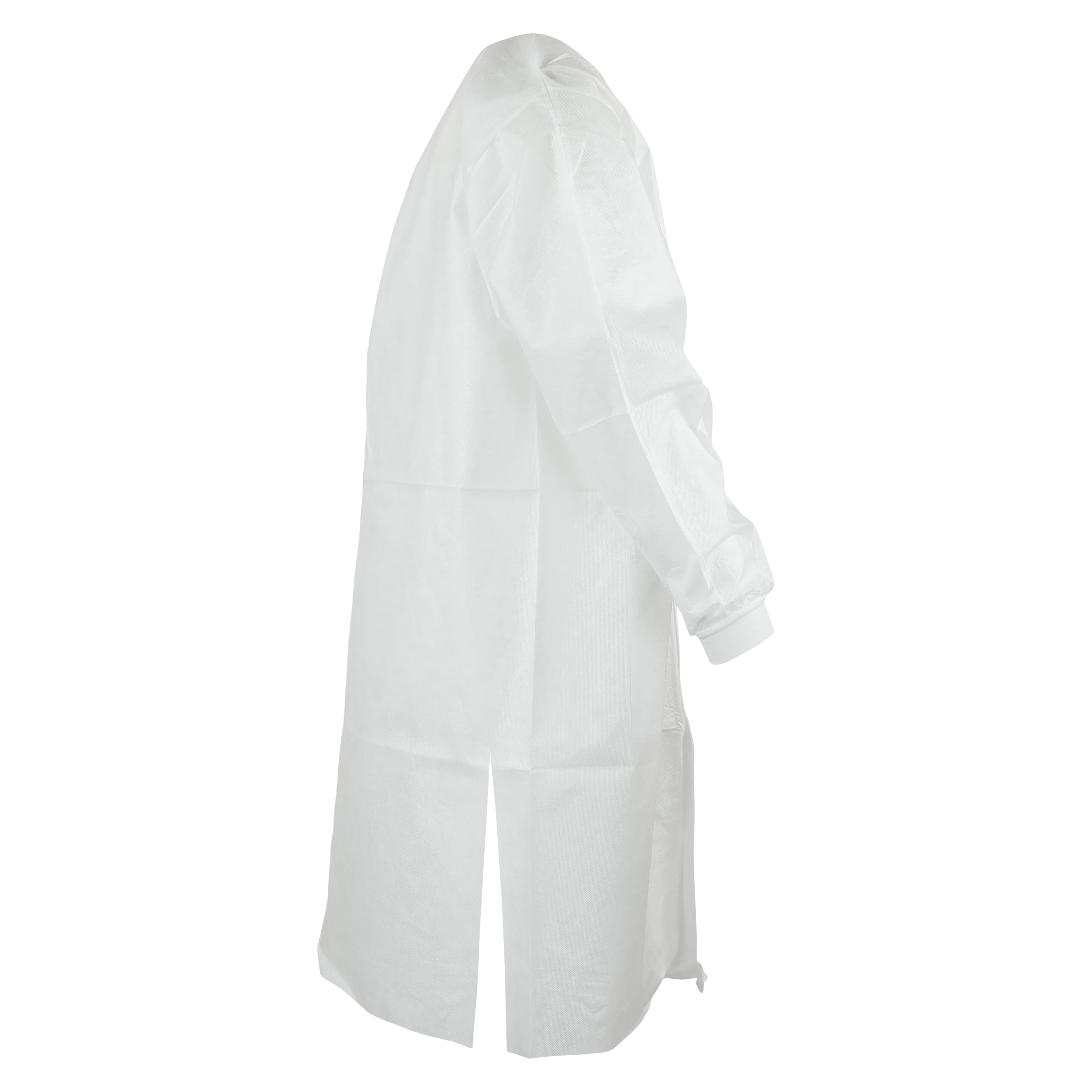 ValuMax Extra-Safe Lab Coat, AAMI Level 3, White, Knit Collar, XX-Large, 10/Pack, 3660WH2XL thumbnail 2
