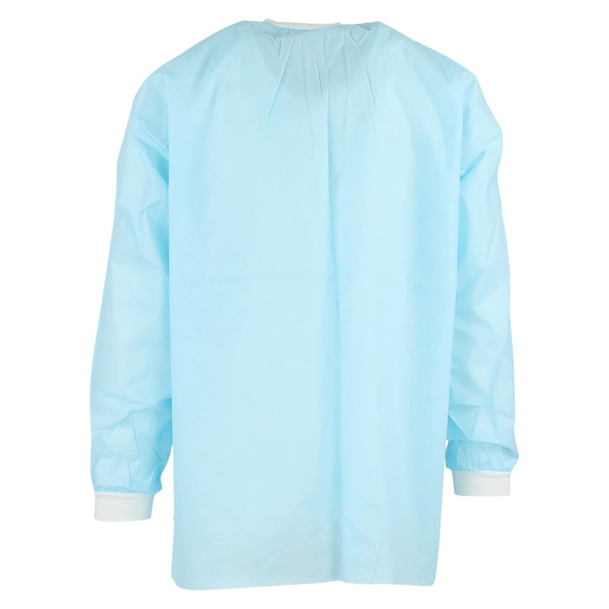 ValuMax Extra-Safe Hip Length Lab Jacket, Large, Sky Blue, Latex-Free, Fluid Resistant, AAMI Level 3, 10/Pack, 3630SBL thumbnail 4
