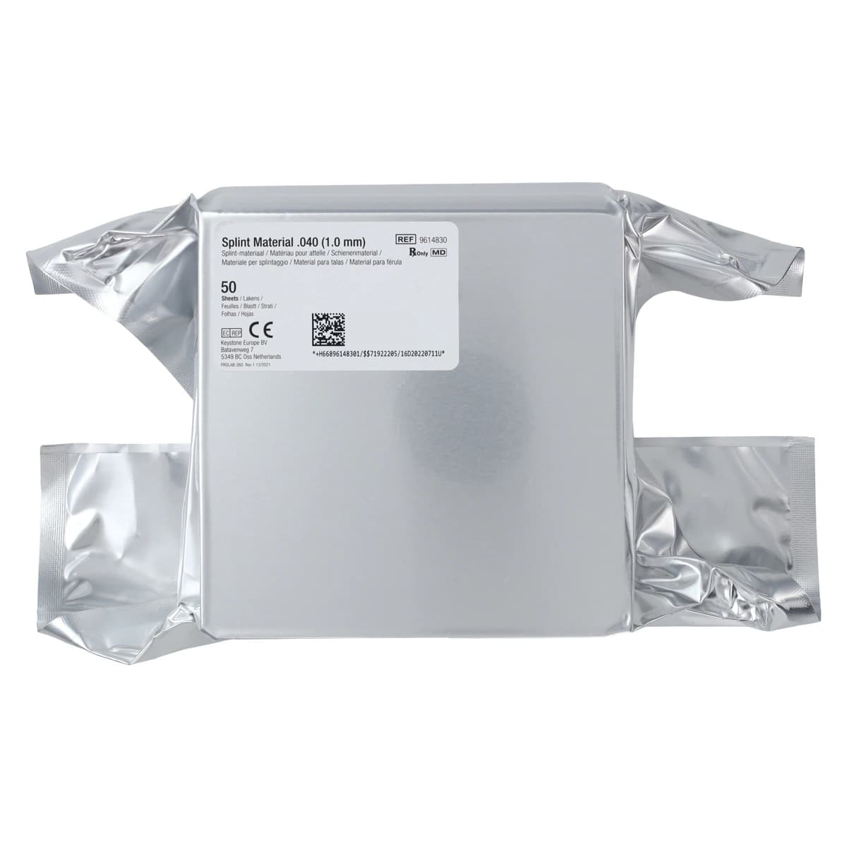 Keystone ProForm Splint Material, Clear, .040" (1.0mm), 5" x 5" Sheets, 50/Box, 9614830 thumbnail 2