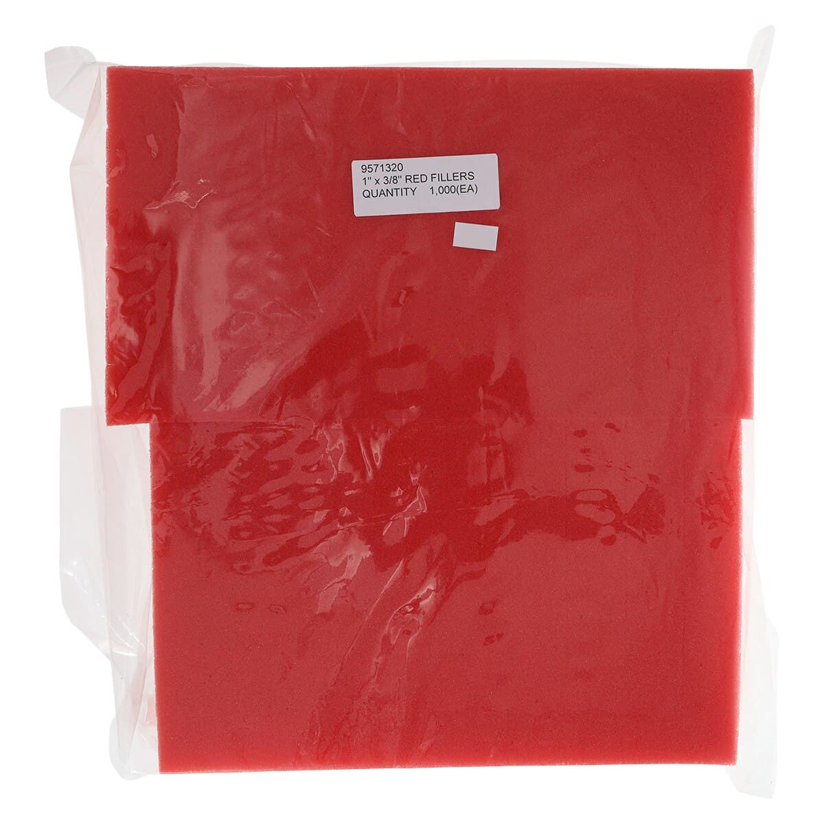 Red Foam Filler for Rigid C&B Boxes, 1" x 3/8" (25.4 x 9.5mm), Box of 1000 thumbnail 3