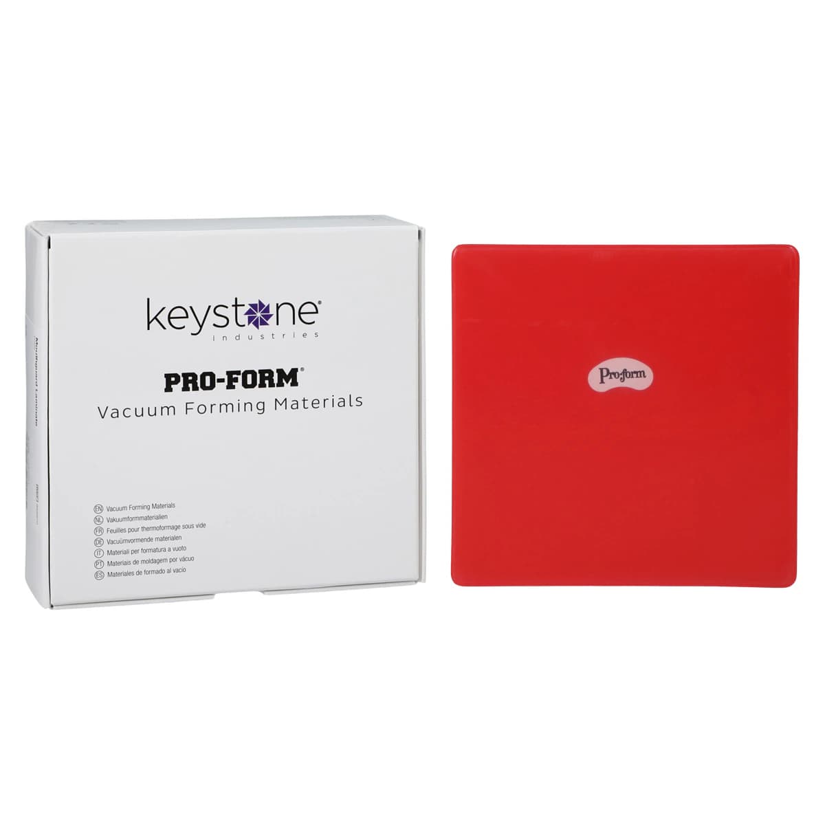 Pro-Form Mouthguard Laminates, 5" x 5", 0.160" (4mm), Red, Solid-Color, 12/Pk, 9600910 thumbnail 2