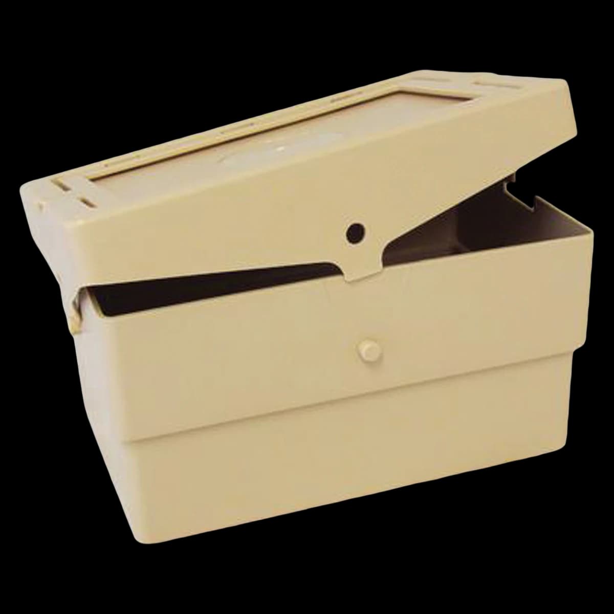 Keystone Beige Medium Plastic Mailer, Snap-Type Lid, 6" x 3-3/4" x 3-1/4", 5 oz, 1/Pkg - Beige Medium Plastic Mailer - Image 1