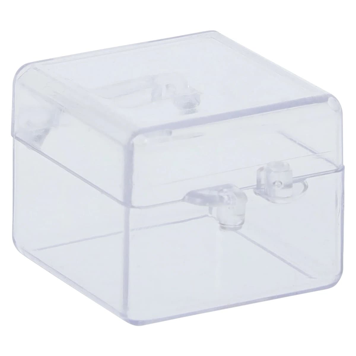 All Clear Rigid C&B Boxes, 1" x 1" x 3/4", Clear, Box of 1000 - All Clear Rigid C&B Boxes 1" Box of 1000 - Image 1