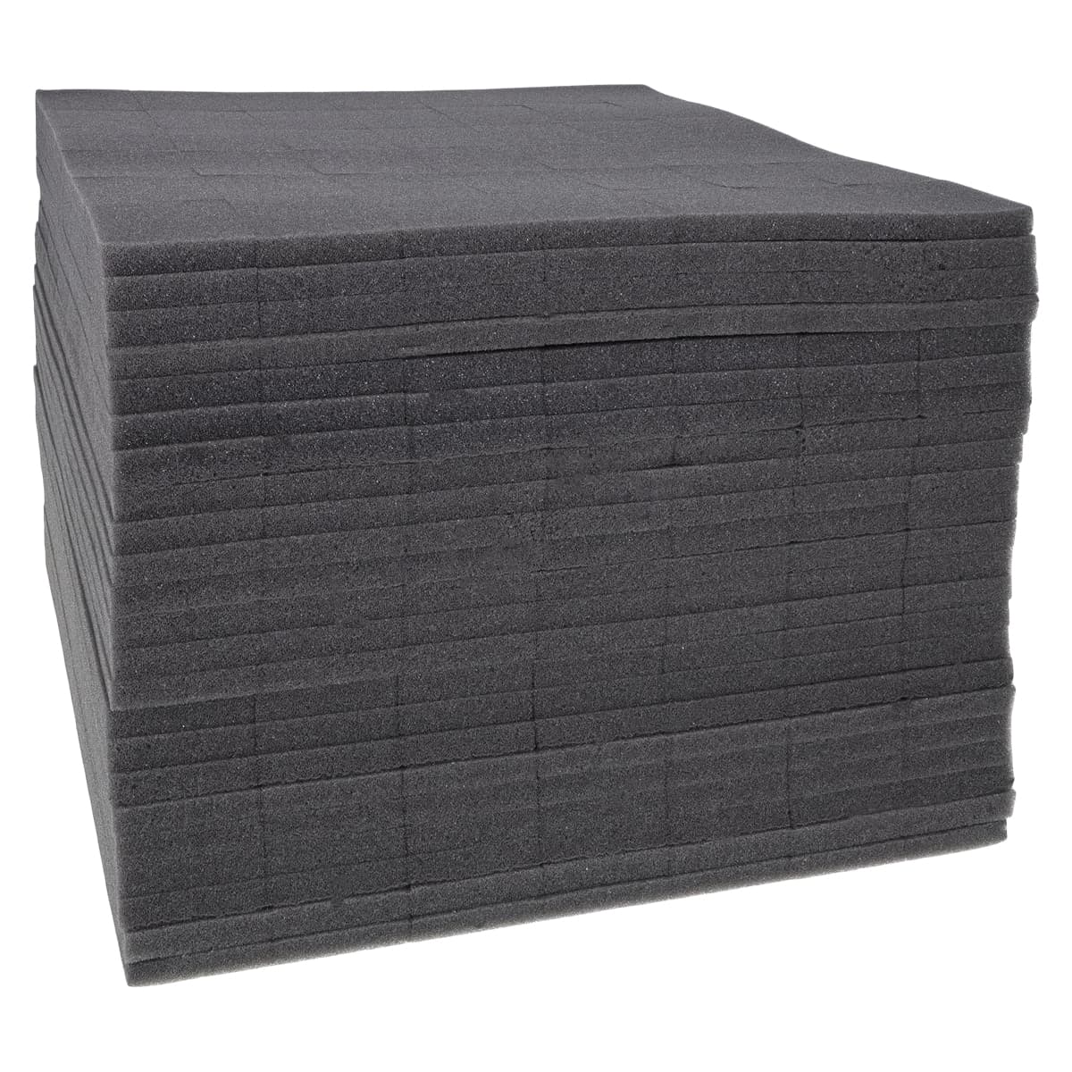 Keystone Charcoal Foam Fillers for Rigid C&B Boxes, 2" x 3/8", Box of 1000 - Charcoal Fillers Rigid C&B Boxes 2" Box of 1000 - Image 1