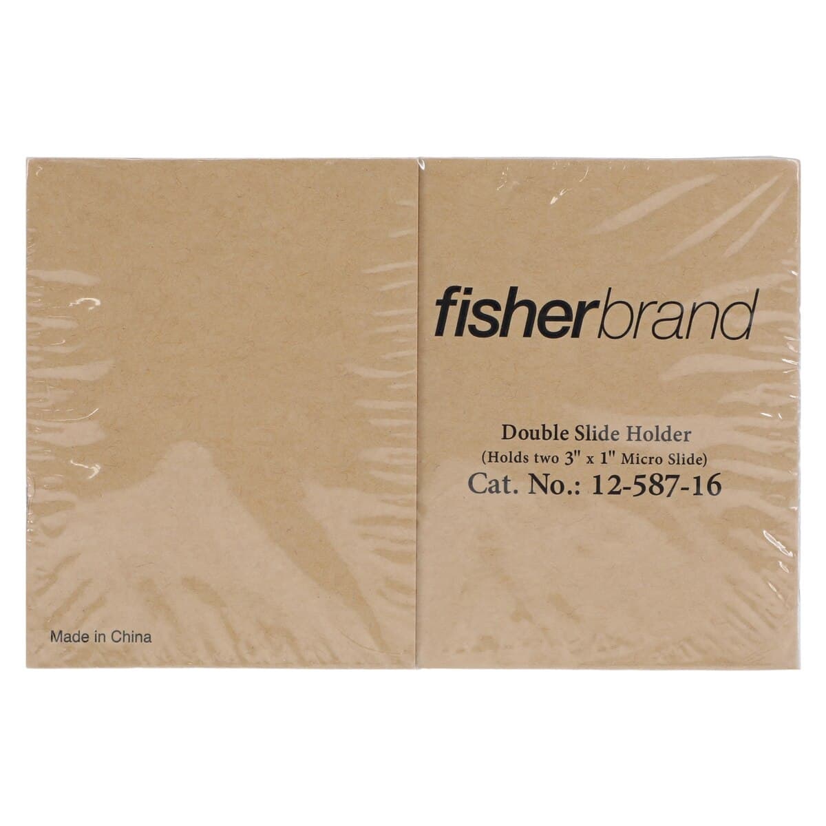Fisherbrand Microscope Slide Storage Folder, Brown, 2 Position, 103 x 79 x 5 mm, Cardboard, 36/Pk thumbnail 2
