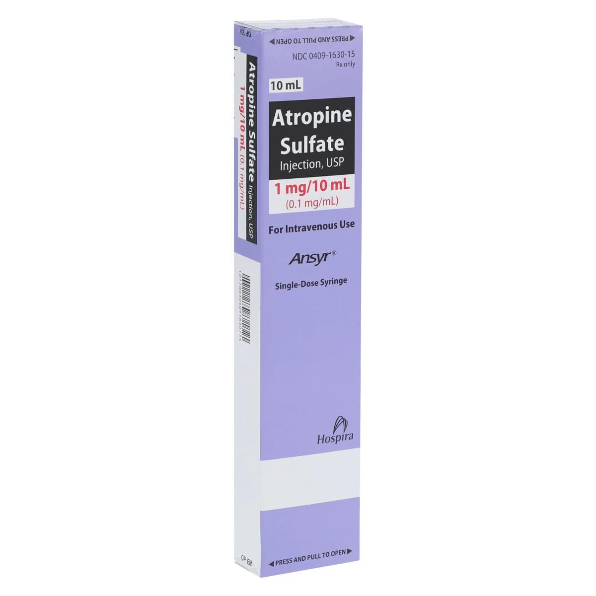 Atropine Sulfate Injection 0.1 mg/mL, Ansyr Syringe, 10 mL, 10/Package - Atropine Sulf Ansyr 10mL Syr - Image 1