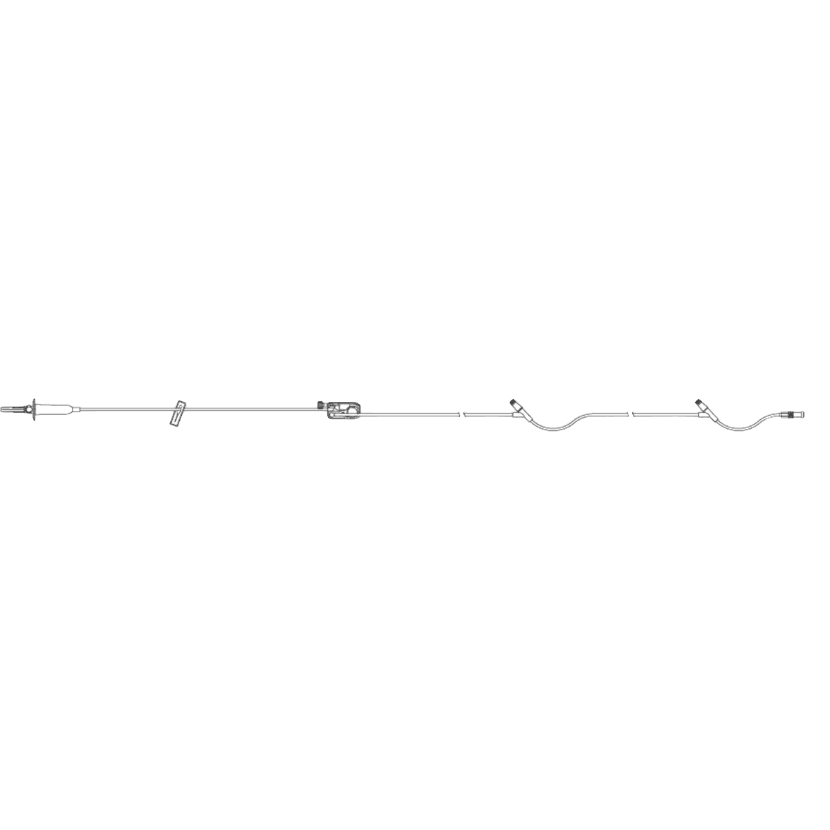 ICU Medical Lifeshield Plumset IV Administration Set, 2 Y-Injection Sites, 15 Drops/mL, 104", Non-DEHP, 50/Case - Plumset 2 Clave Ysite Ndehp - Image 1